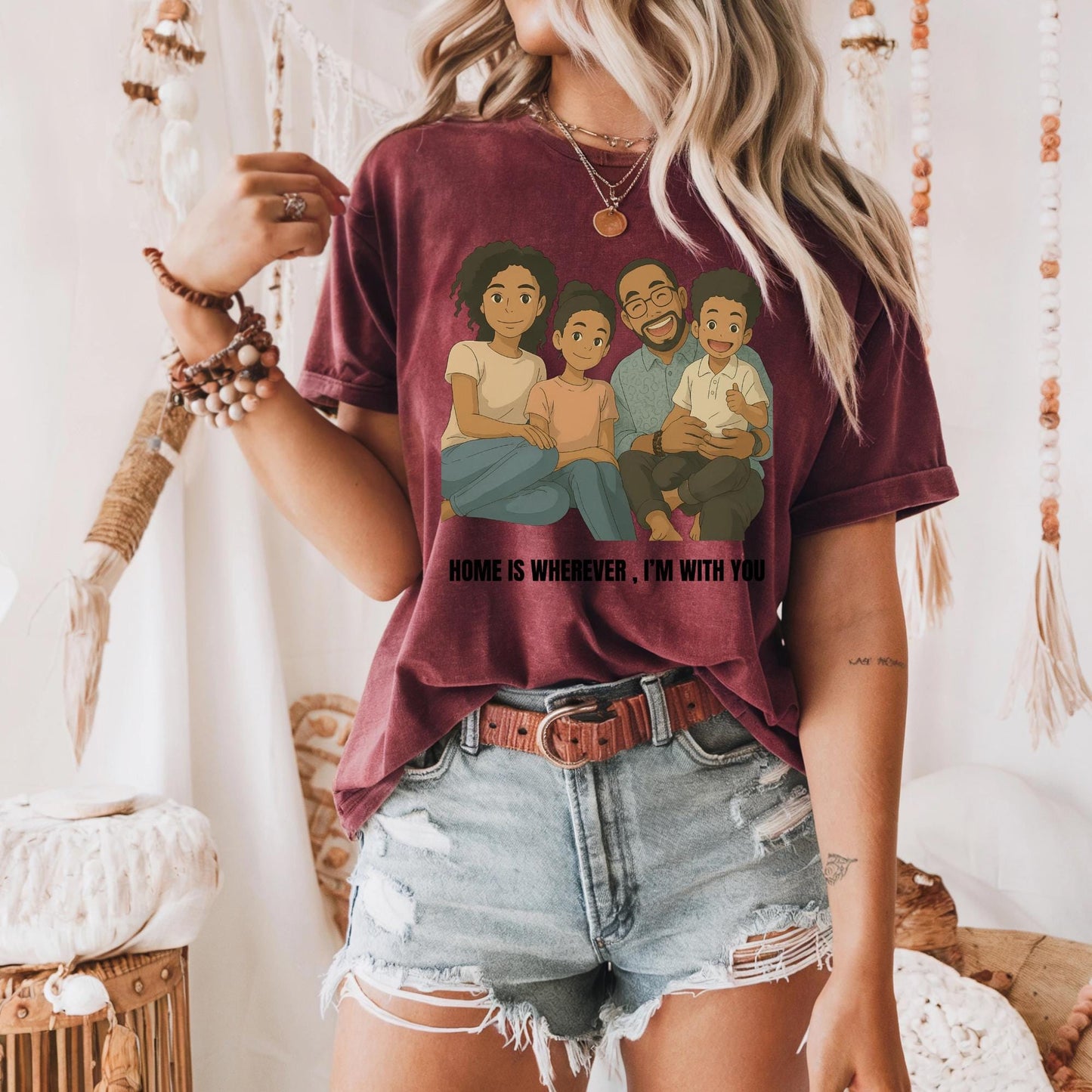 Custom Ghibli Family Portrait Shirt, Personalized Cartoon Drawing from Photo, Anime Style Gift Tee, Studio Ghibli Inspired Art