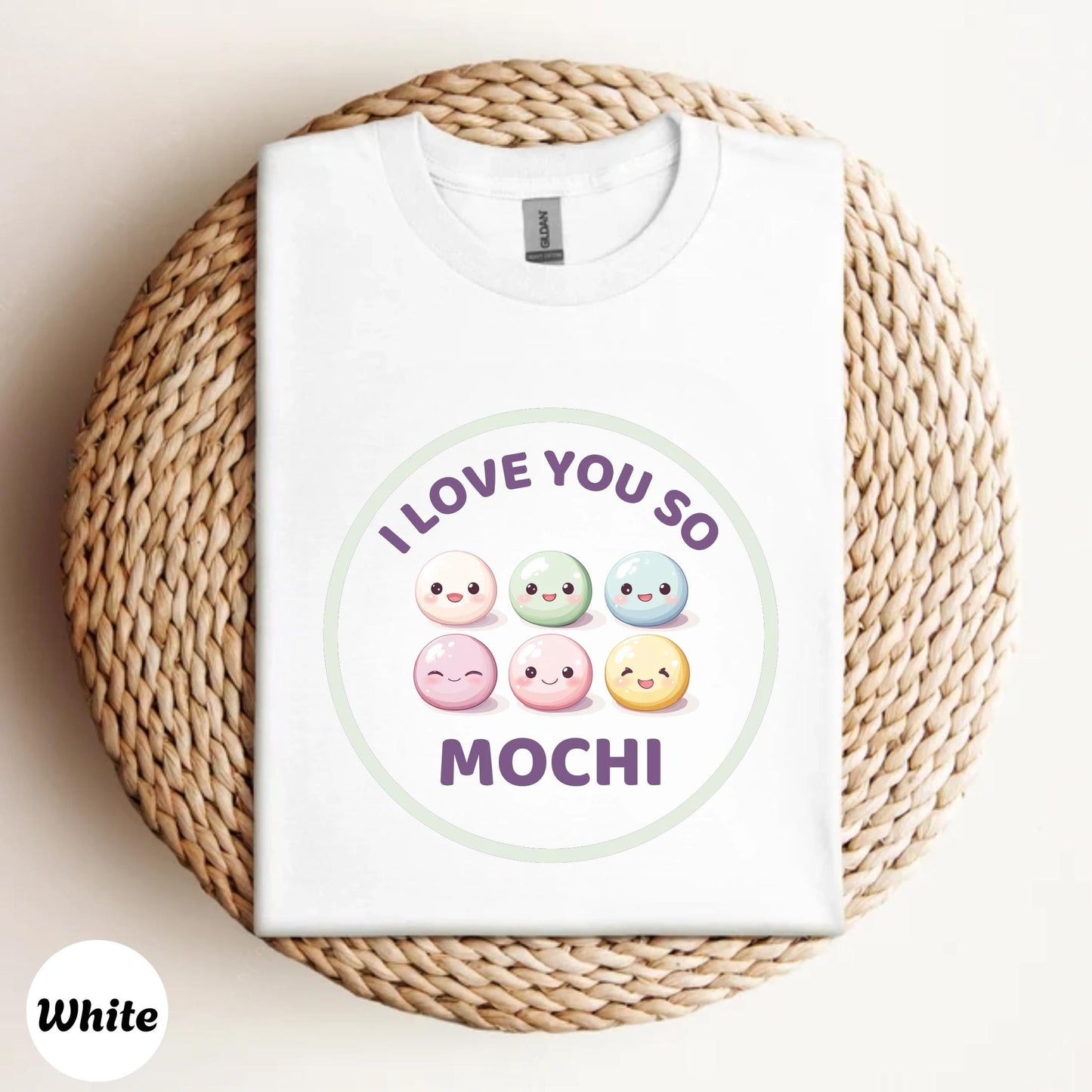 Kawaii Japanese Food Tee, Pastel Aesthetic MOCHI Shirt for Foodies, Anime Fans & TikTok Girls, Cute Soft Style T-shirt for Streetwear Look