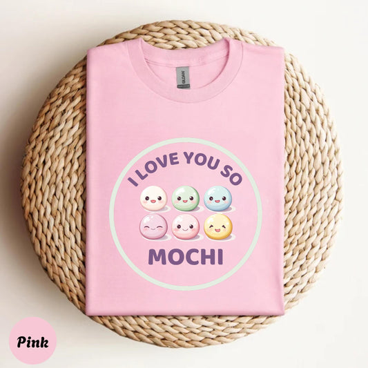 Kawaii Japanese Food Tee, Pastel Aesthetic MOCHI Shirt for Foodies, Anime Fans & TikTok Girls, Cute Soft Style T-shirt for Streetwear Look
