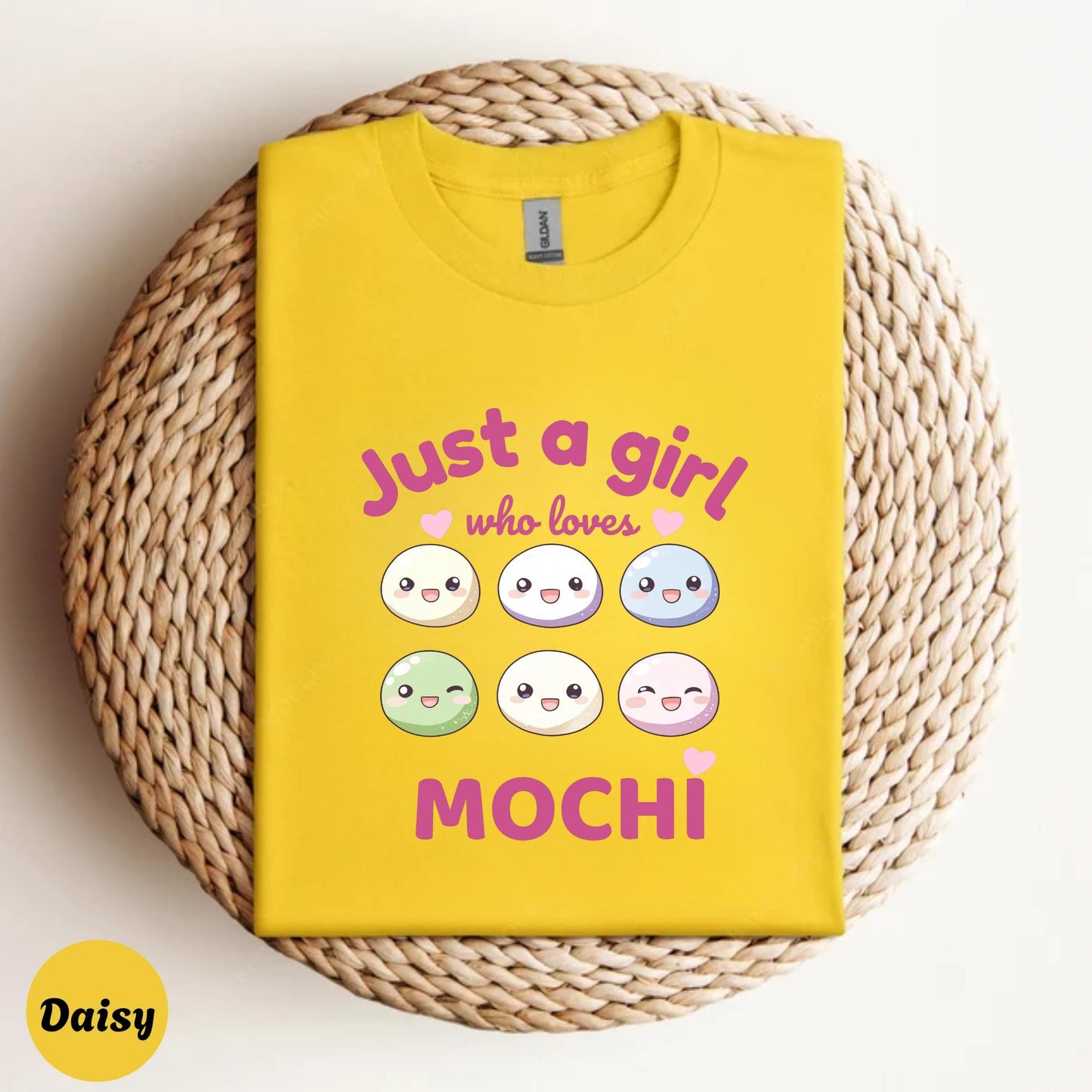 Cute Stay at Home Girl Mochi Shirt, Kawaii Dessert Print Tee for Introverts, Gamers, Boba Lovers & Comfort Food Fans, Cozy Lounge T-Shirt