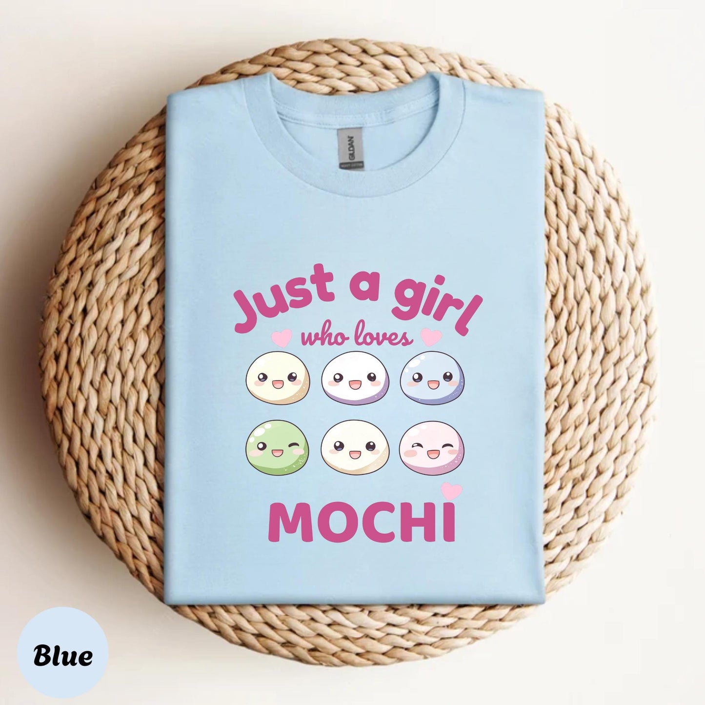 Cute Stay at Home Girl Mochi Shirt, Kawaii Dessert Print Tee for Introverts, Gamers, Boba Lovers & Comfort Food Fans, Cozy Lounge T-Shirt