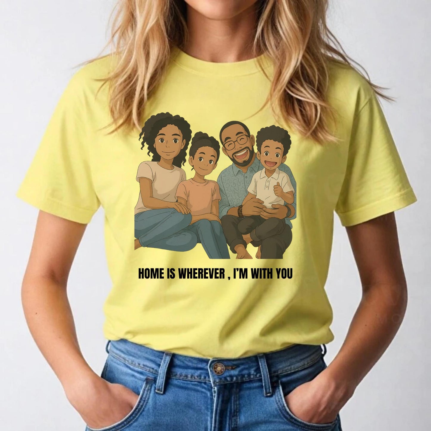 Custom Ghibli Family Portrait Shirt, Personalized Cartoon Drawing from Photo, Anime Style Gift Tee, Studio Ghibli Inspired Art