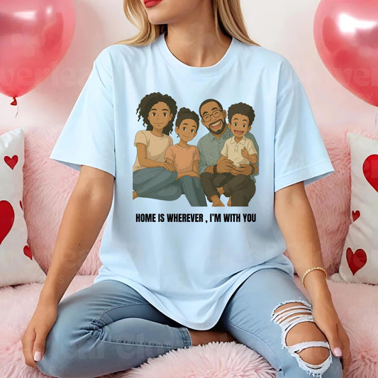 Custom Ghibli Family Portrait Shirt, Personalized Cartoon Drawing from Photo, Anime Style Gift Tee, Studio Ghibli Inspired Art