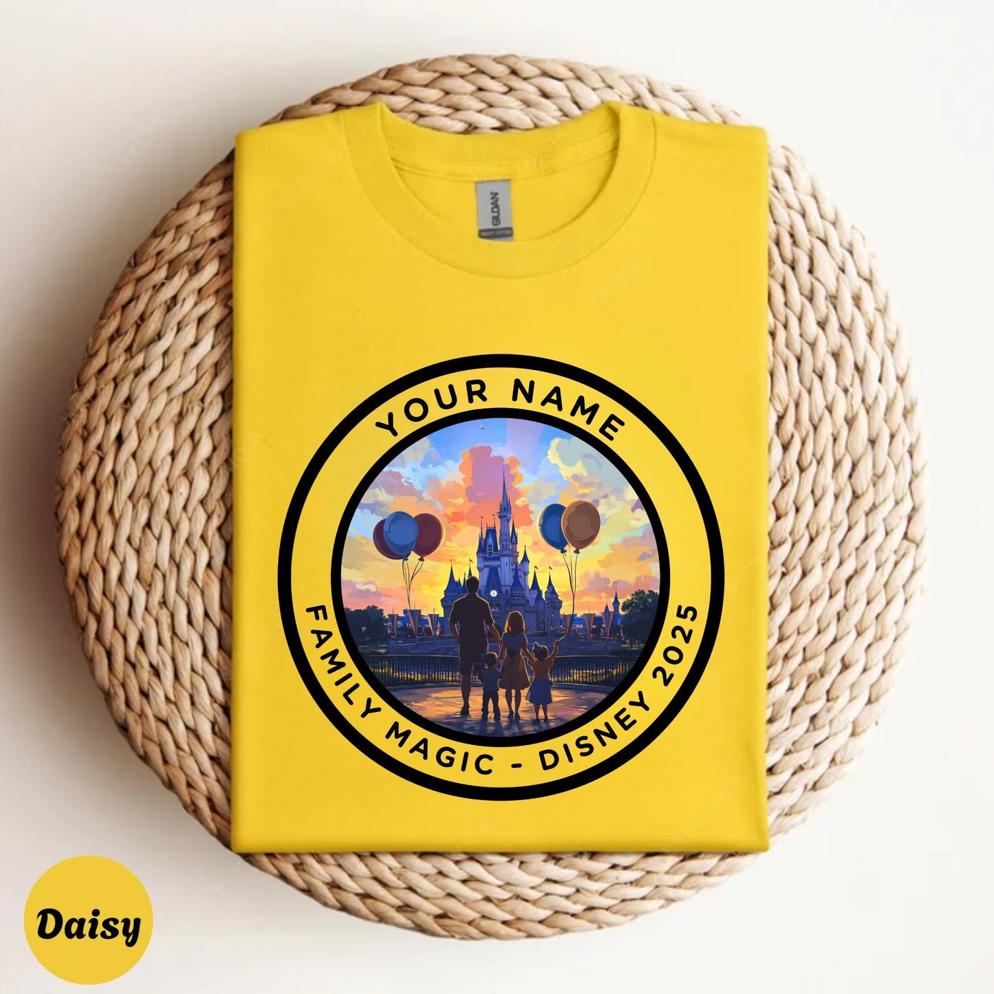 Romantic Disney Castle Shirt – Custom Sunset Theme Park Tee for Couples 2025 – Personalized Matching Vacation Outfit