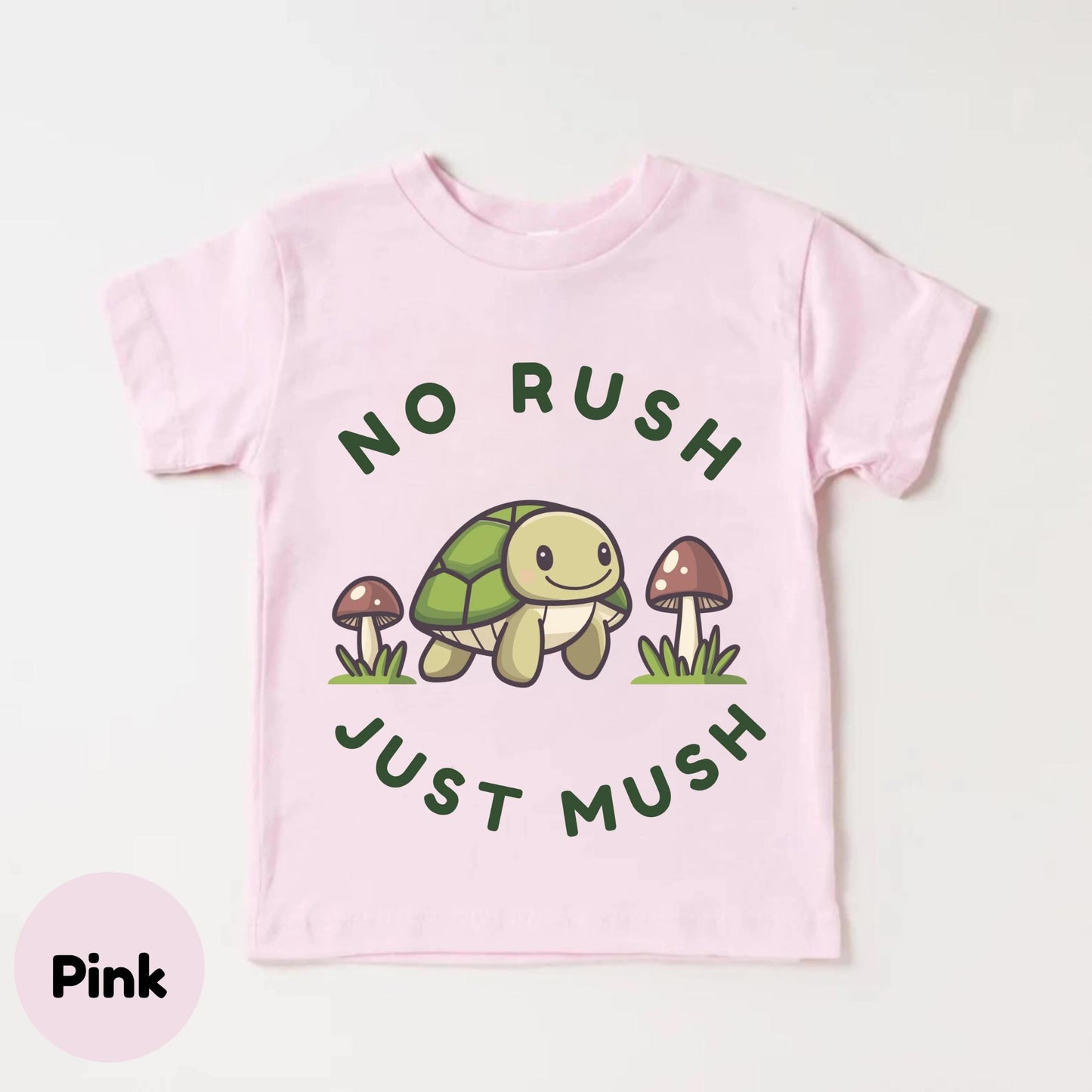 Funny Turtle Birthday Shirt for Kids β No Rush Just Mush Toddler Tee β Cute Cartoon Animal Top for Preschool Boys & Girls