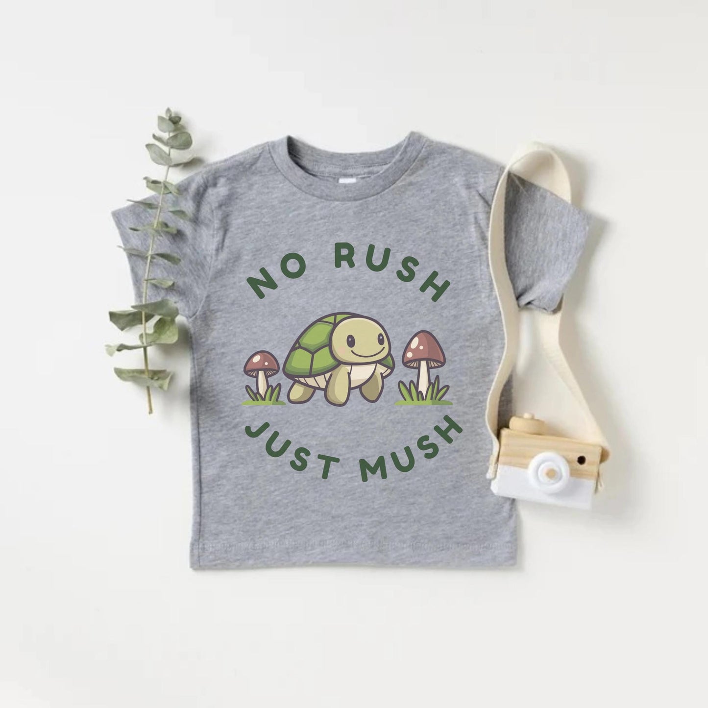 Funny Turtle Birthday Shirt for Kids β No Rush Just Mush Toddler Tee β Cute Cartoon Animal Top for Preschool Boys & Girls