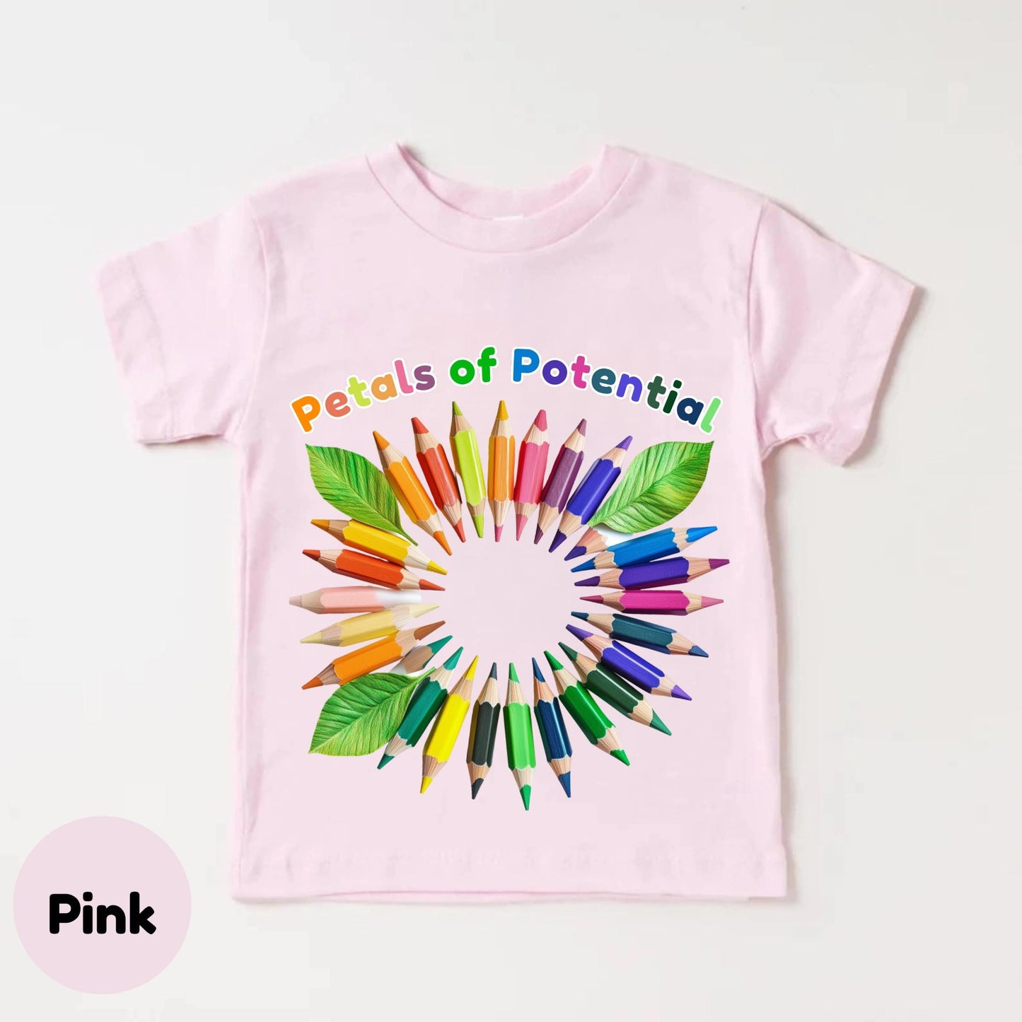 Color Wheel Pencil Shirt | Back to School Rainbow Art Tee | Creative Learning Toddler Tshirt | Artist Gift for Kids