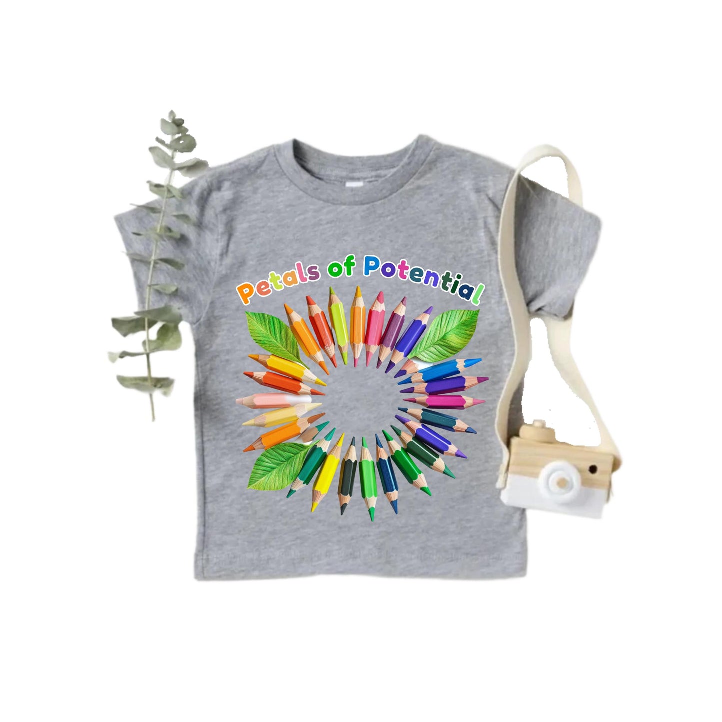 Color Wheel Pencil Shirt | Back to School Rainbow Art Tee | Creative Learning Toddler Tshirt | Artist Gift for Kids