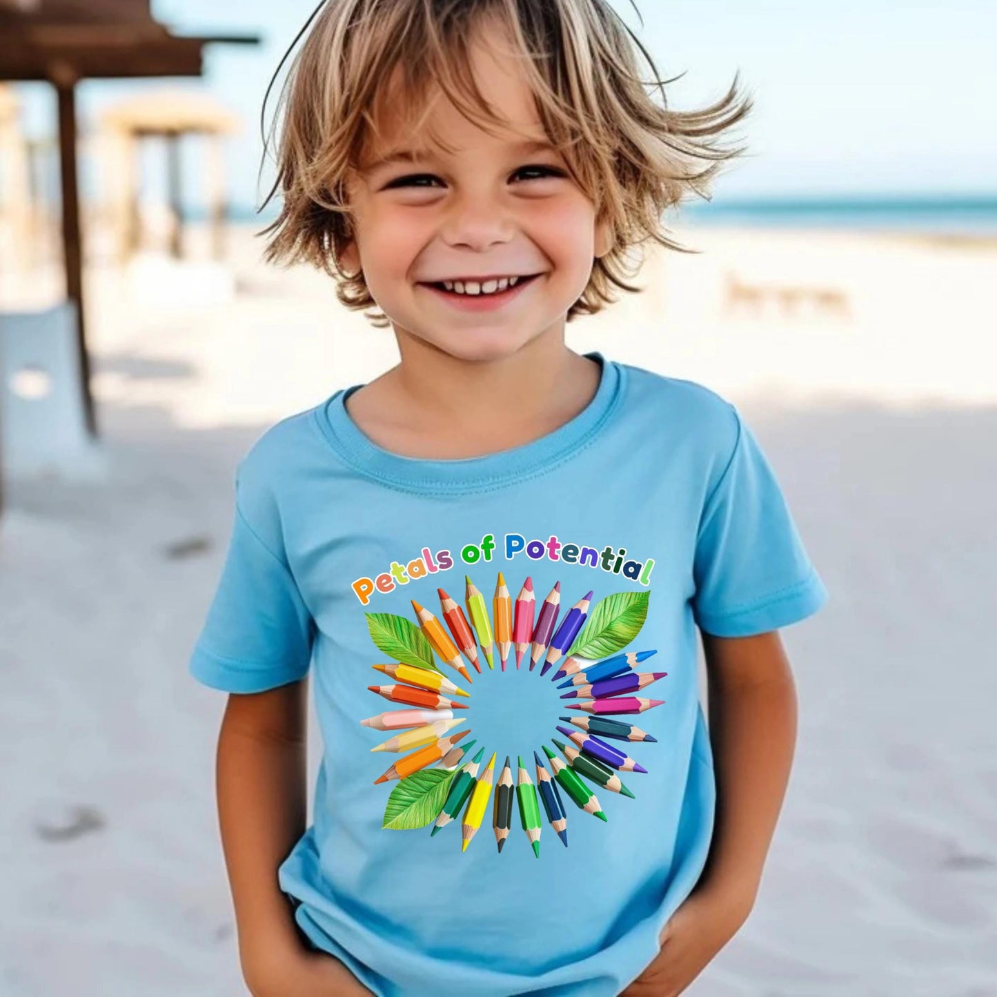 Color Wheel Pencil Shirt | Back to School Rainbow Art Tee | Creative Learning Toddler Tshirt | Artist Gift for Kids