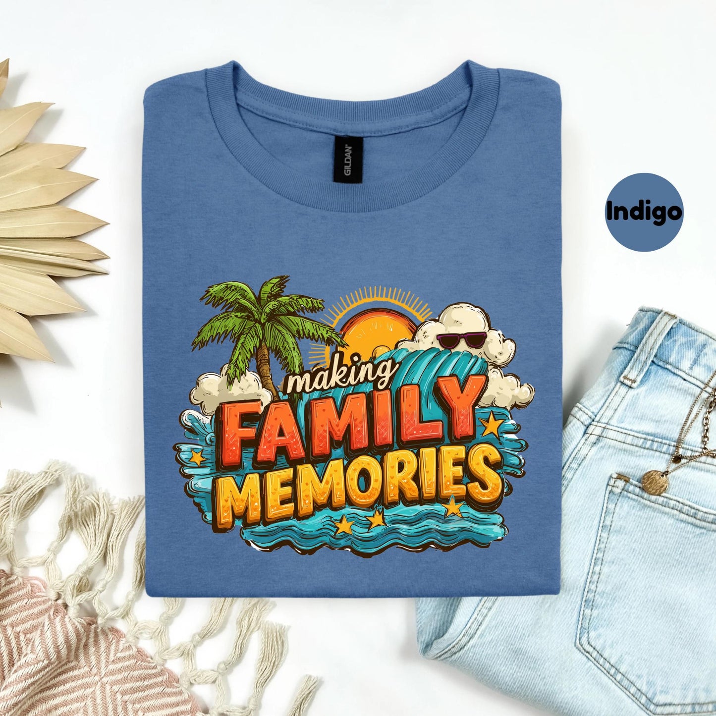 Couple Travel Shirt, Making Family Memories Tee, Summer Matching Group Shirt, Funny Beach T-Shirt, Vacation Adventure Tee 2506B001