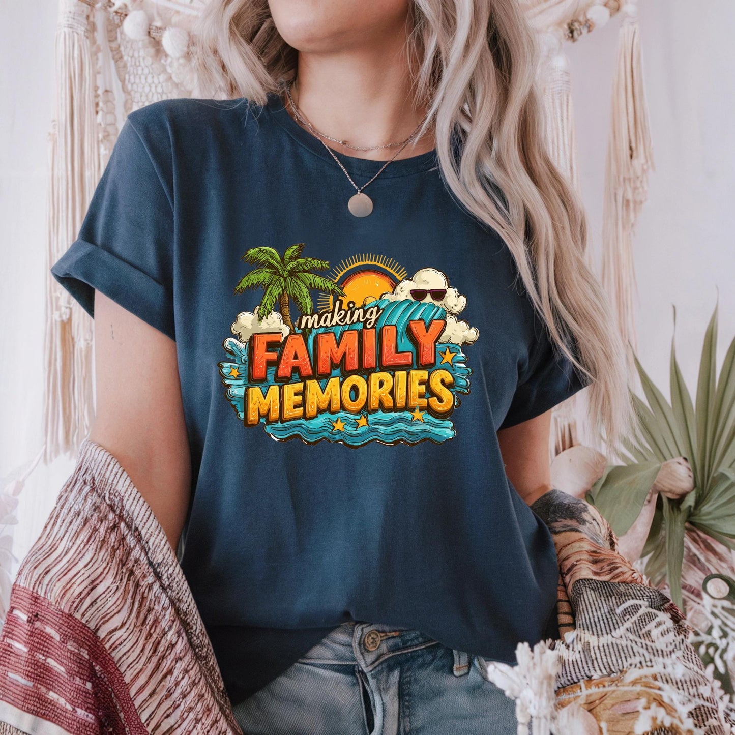 Couple Travel Shirt, Making Family Memories Tee, Summer Matching Group Shirt, Funny Beach T-Shirt, Vacation Adventure Tee 2506B001
