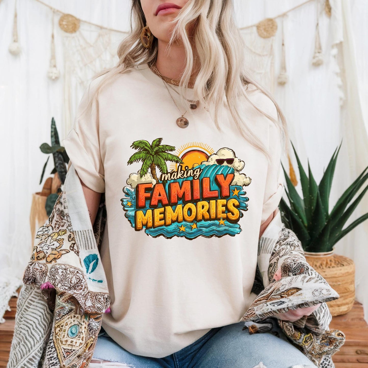 Couple Travel Shirt, Making Family Memories Tee, Summer Matching Group Shirt, Funny Beach T-Shirt, Vacation Adventure Tee 2506B001