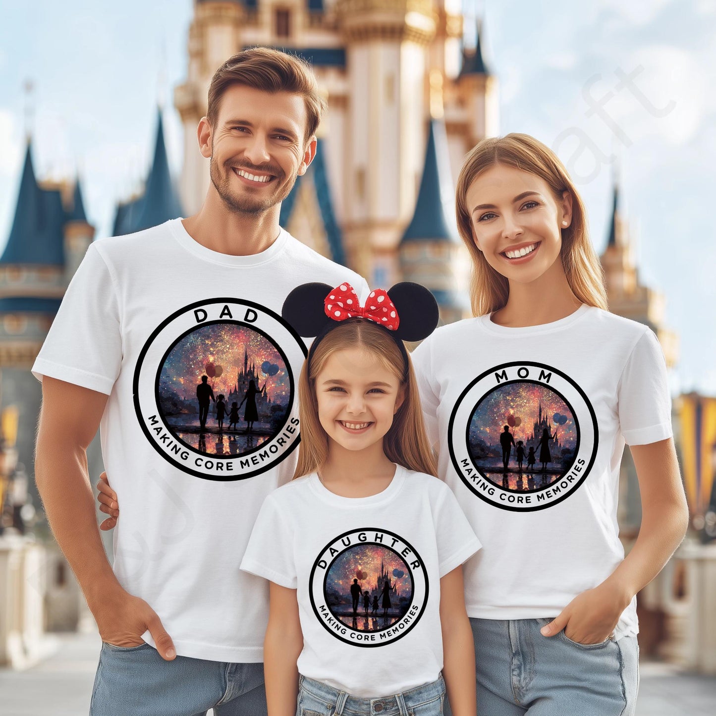 Matching Family Vacation Shirts, Core Memories Tee for Dad Mom Kids, Custom Park Trip Outfits for Family Photos AA50