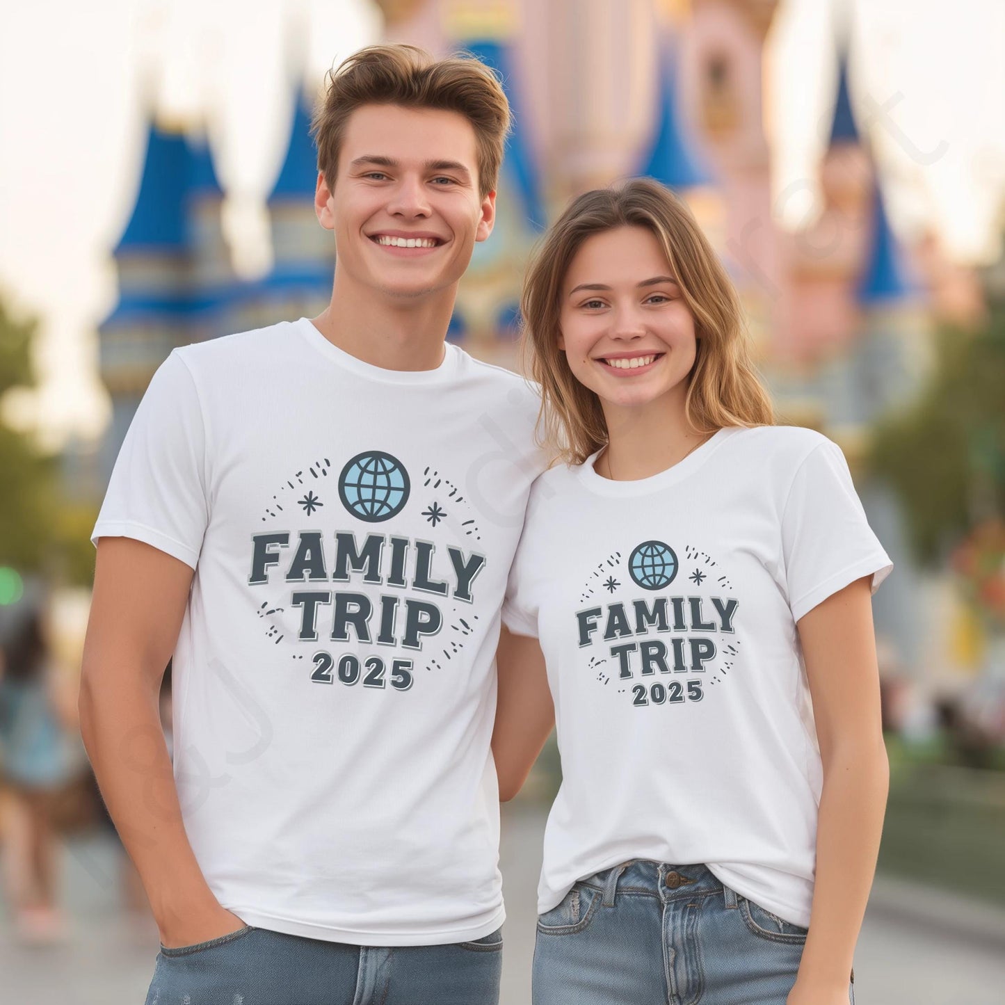 Family Trip 2025 Matching Shirts, Custom Globe Vacation Tee, Personalized Travel Outfit for Kids and Adults AA54