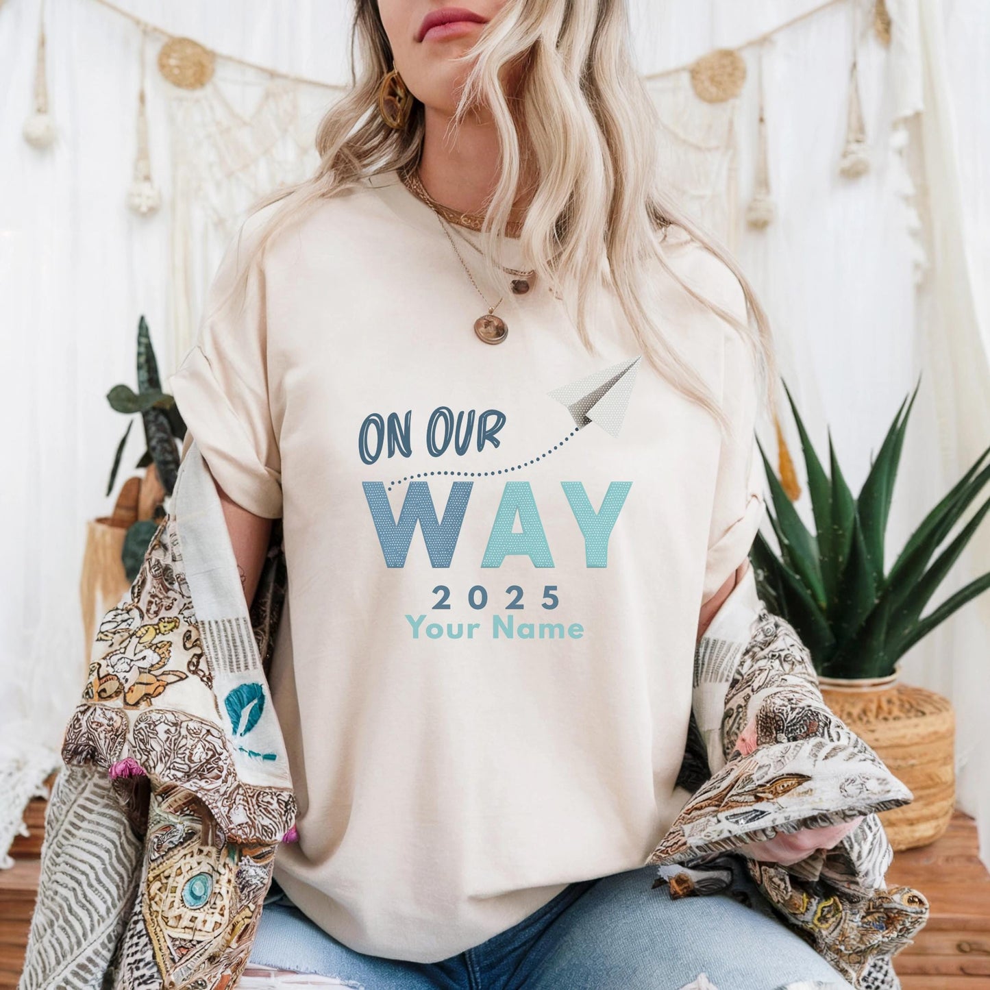 Family Travel Custom Shirt 2025 - On Our Way Matching T-Shirts - Vacation Keepsake Tee With Name Personalization AA57