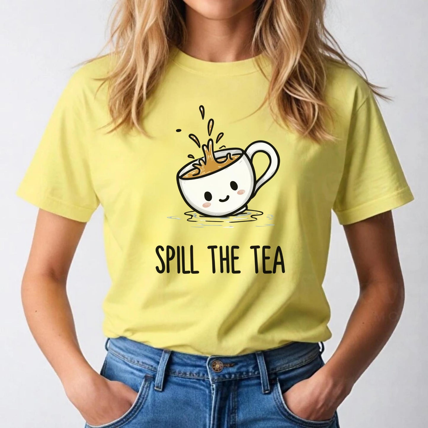Spill the Tea Matching Shirts β Cute Couple Gossip Tees, Funny Graphic T-Shirts for Him and Her, Trendy Slang Shirt Set AA77