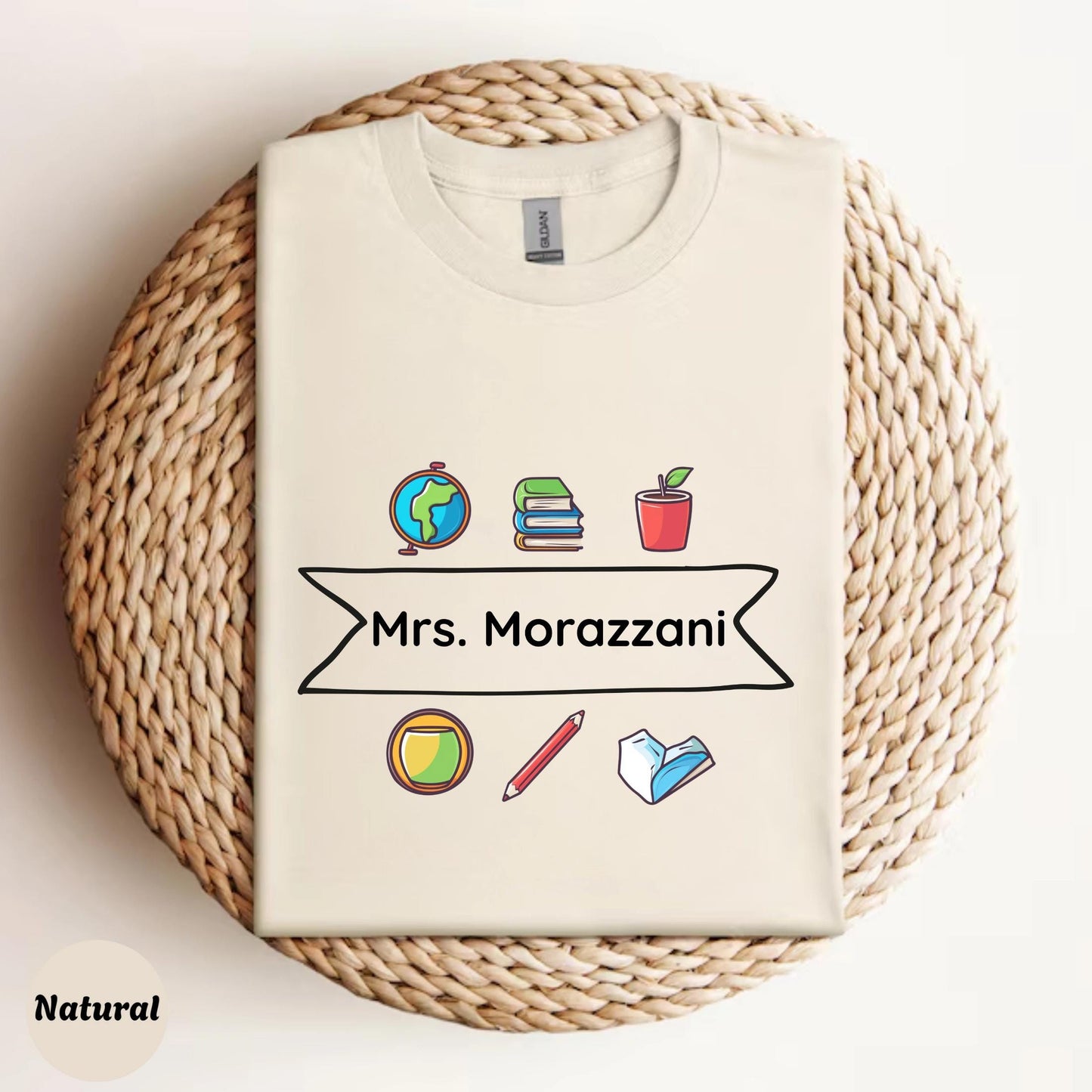 Trendy Custom Teacher Tee – Personalized Classroom Icons Shirt for Stylish Educators