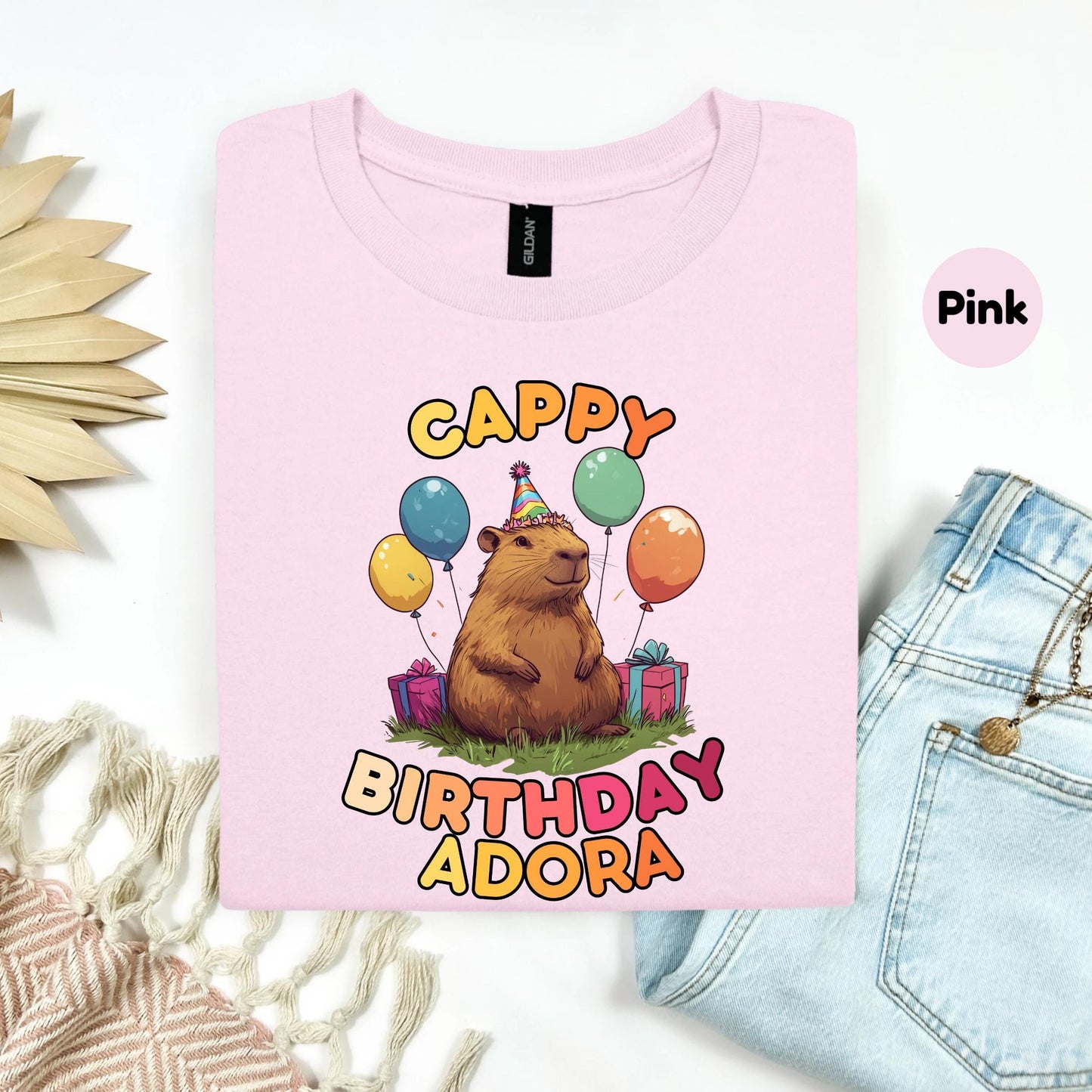 Funny Capybara Birthday Shirt - Cute Animal Party Tee - Gift for Animal Lovers, Friends, Women
