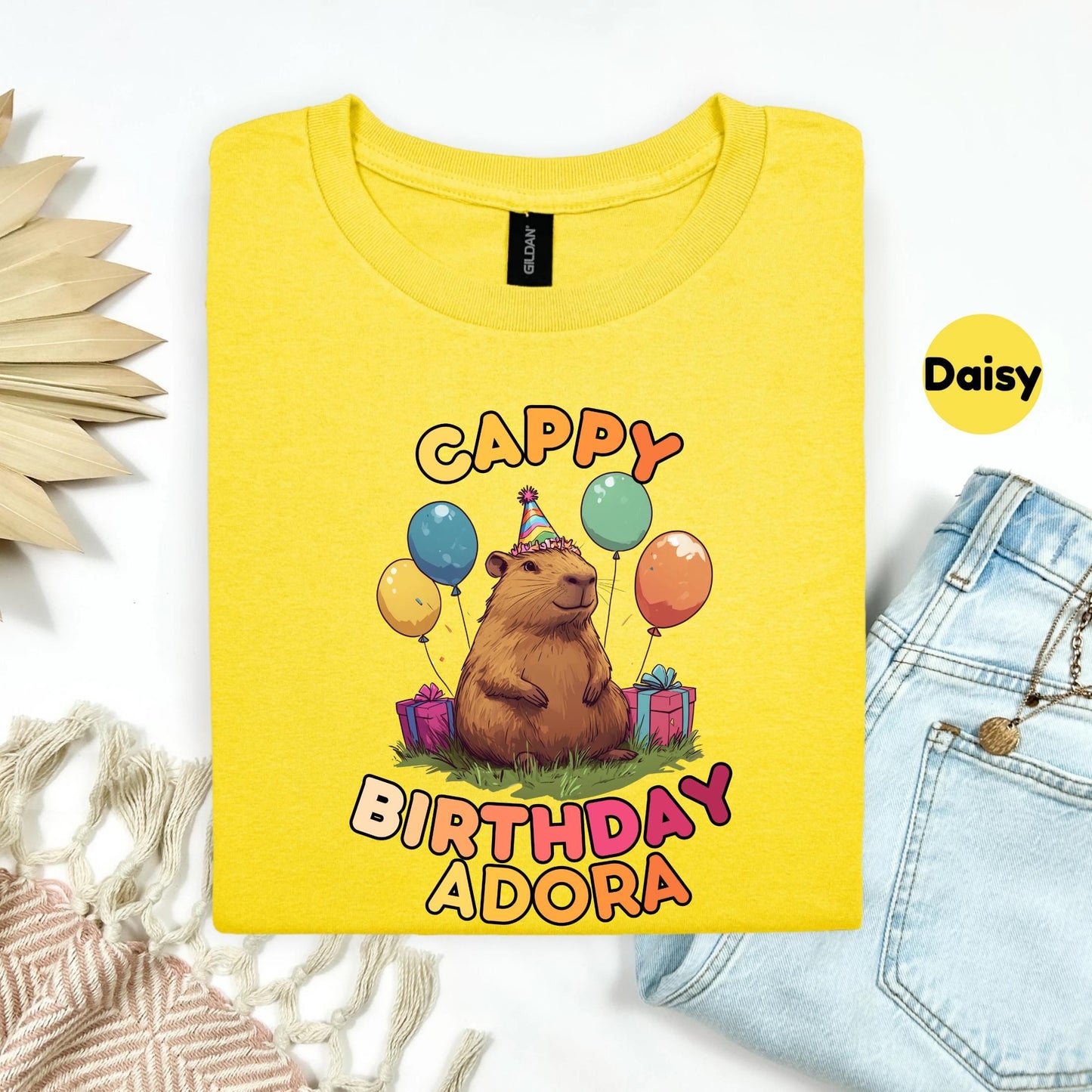 Funny Capybara Birthday Shirt - Cute Animal Party Tee - Gift for Animal Lovers, Friends, Women