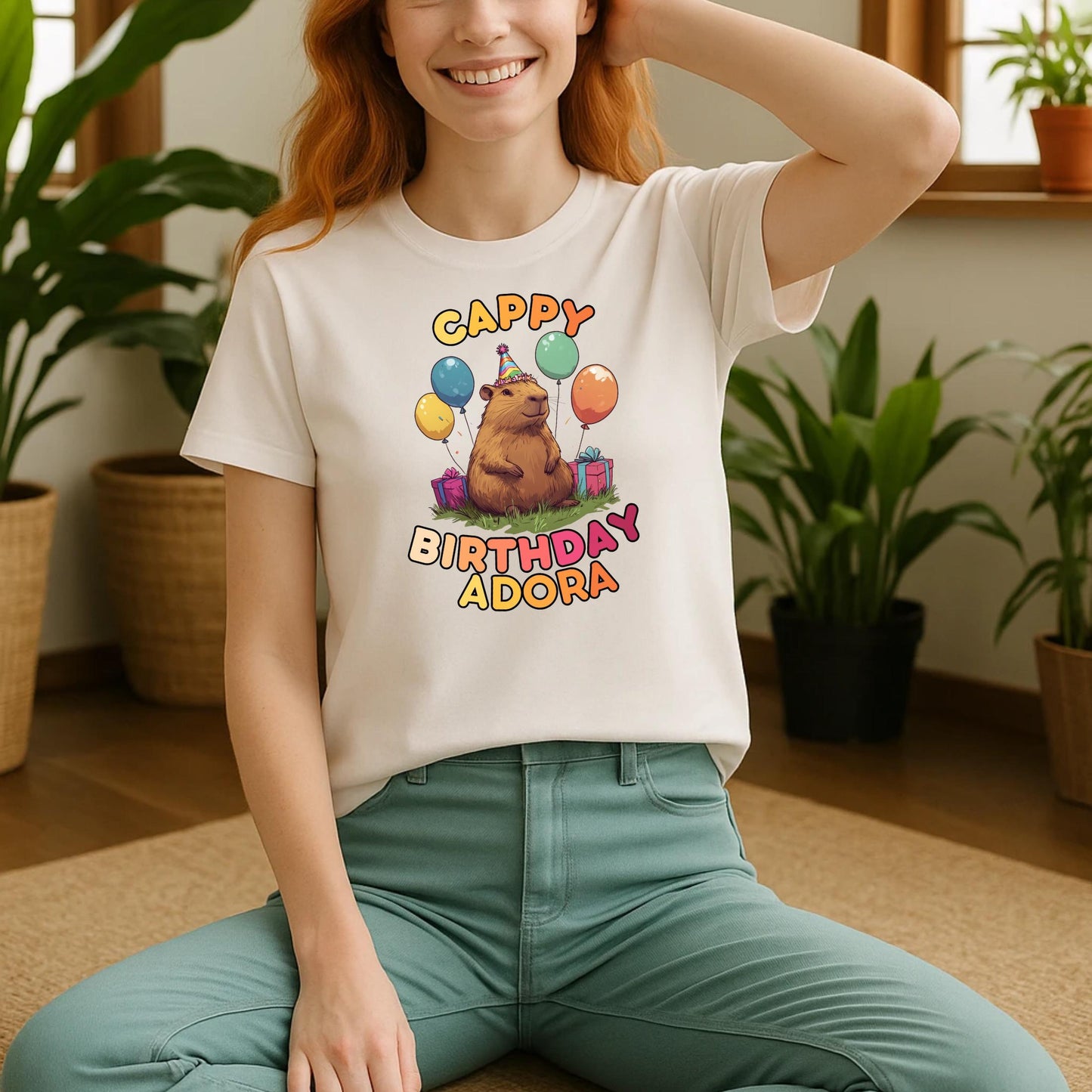 Funny Capybara Birthday Shirt - Cute Animal Party Tee - Gift for Animal Lovers, Friends, Women