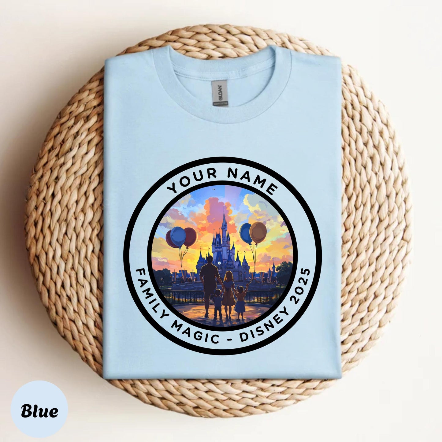 Romantic Disney Castle Shirt – Custom Sunset Theme Park Tee for Couples 2025 – Personalized Matching Vacation Outfit