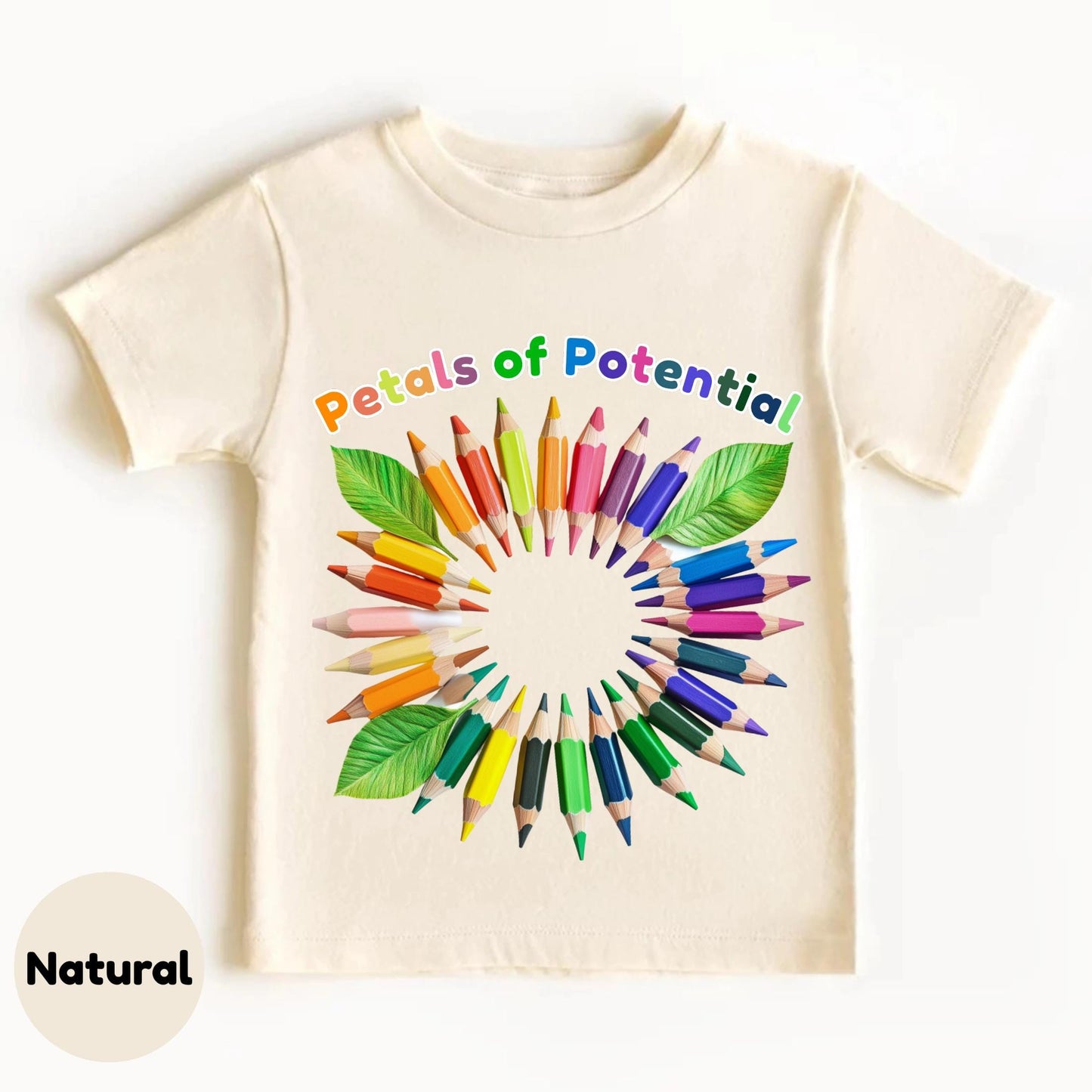 Color Wheel Pencil Shirt | Back to School Rainbow Art Tee | Creative Learning Toddler Tshirt | Artist Gift for Kids