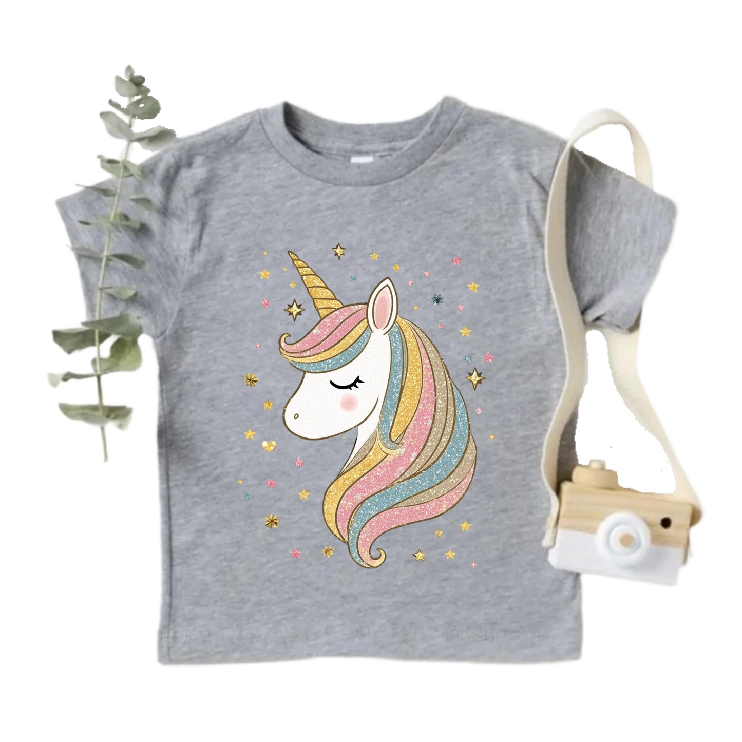 Pastel Glitter Unicorn Shirt for Women - Boho Rainbow Aesthetic Tee with Sparkle Stars, Cute Magical Graphic Gift AA102
