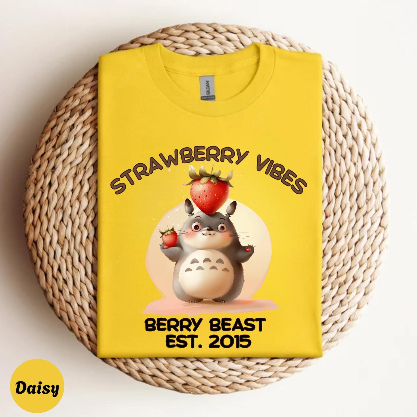 Funny Strawberry Beast Shirt, Berry Vibes Aesthetic Tee, Y2K Fruitcore Graphic Top, Cute Food Meme Shirt, Kawaii Gift Idea 2506A001