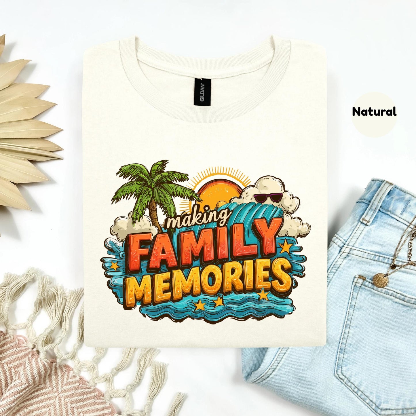 Making Family Memories Shirt, Family Beach Vacation Tee, Summer Trip T-Shirt, Matching Travel Outfit, Parent Kid Vacation Shirt 2506B002