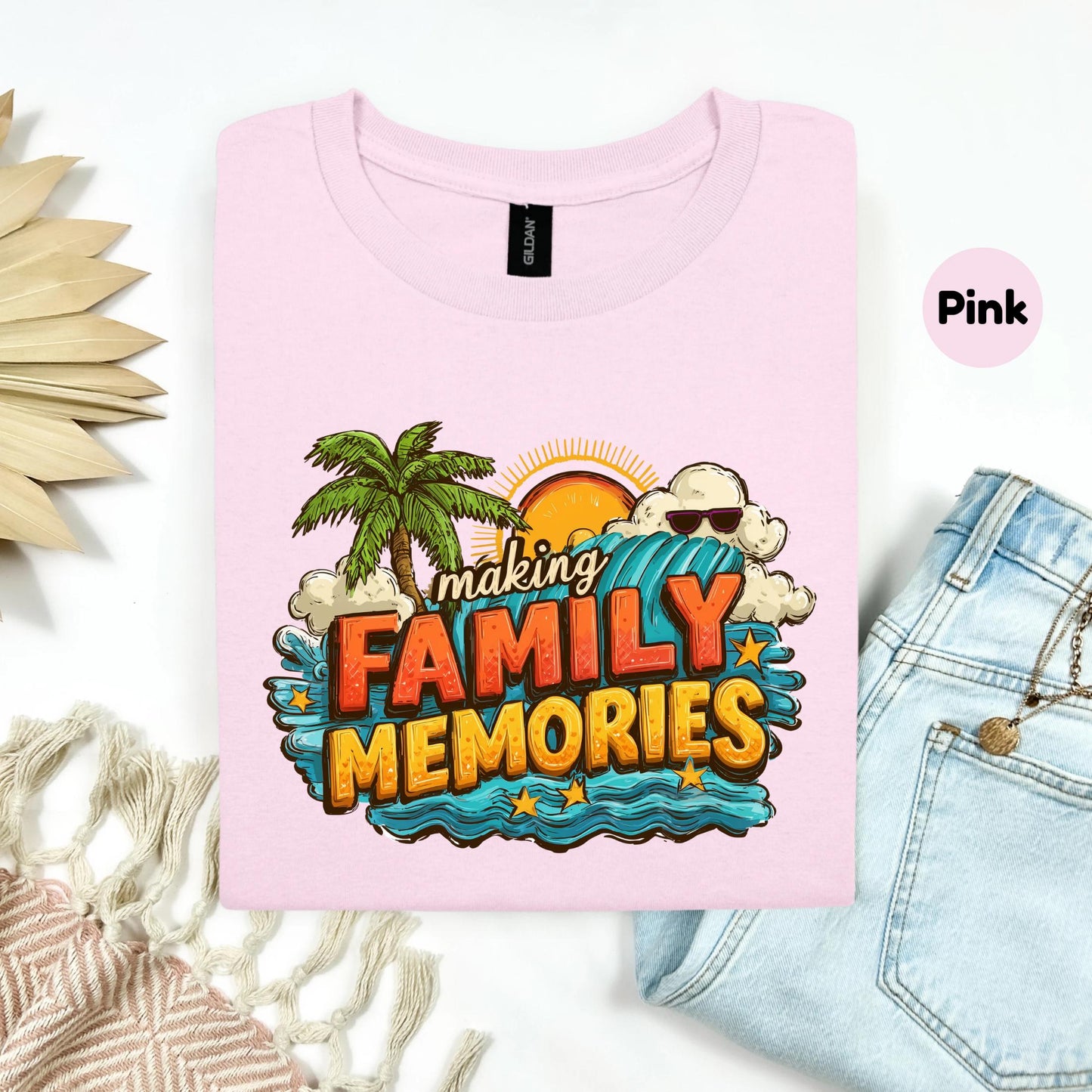 Making Family Memories Shirt, Family Beach Vacation Tee, Summer Trip T-Shirt, Matching Travel Outfit, Parent Kid Vacation Shirt 2506B002