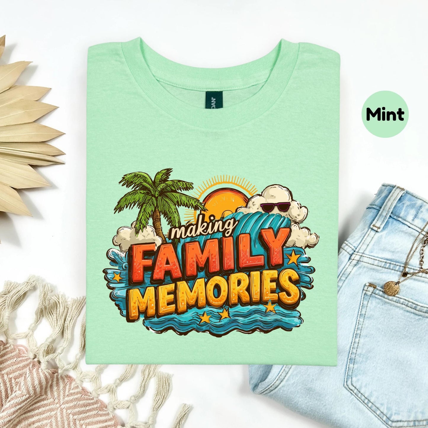 Making Family Memories Shirt, Family Beach Vacation Tee, Summer Trip T-Shirt, Matching Travel Outfit, Parent Kid Vacation Shirt 2506B002