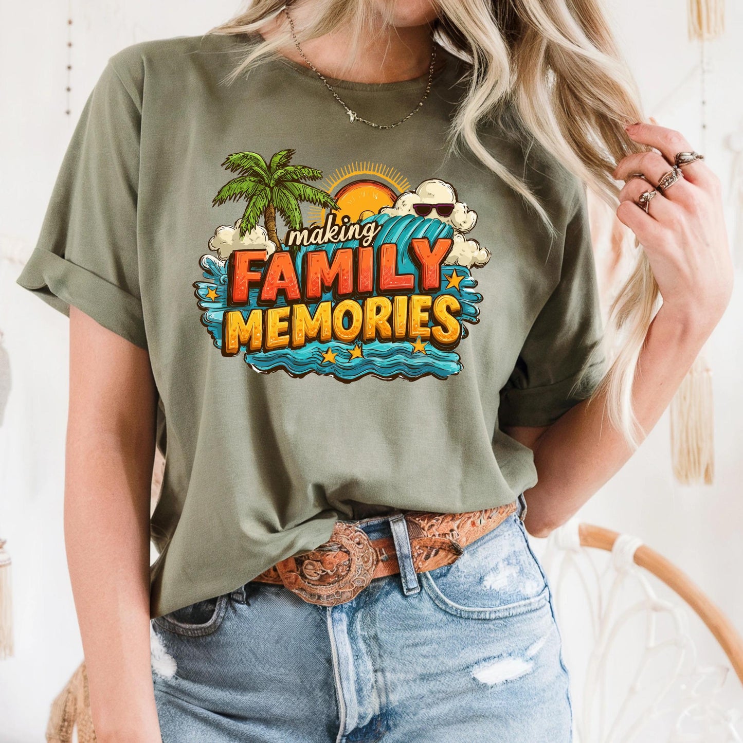 Making Family Memories Shirt, Family Beach Vacation Tee, Summer Trip T-Shirt, Matching Travel Outfit, Parent Kid Vacation Shirt 2506B002
