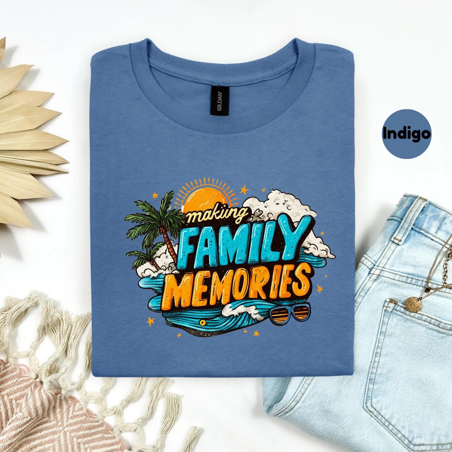 Family Vacation Dad Shirt, Making Family Memories Tee, Summer Beach Men’s Shirt, Matching Group Trip T-Shirt, Ocean Adventure Shirt 2506B003