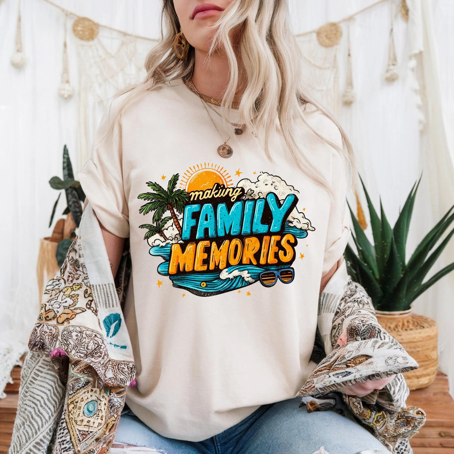 Family Vacation Dad Shirt, Making Family Memories Tee, Summer Beach Men’s Shirt, Matching Group Trip T-Shirt, Ocean Adventure Shirt 2506B003