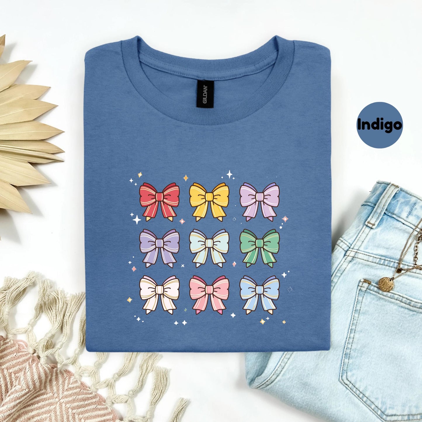 Kawaii Ribbon Bow T-Shirt β Cute Pastel Graphic Tee for Teen Girls β Fun Gift for Spring or Back to School AA105