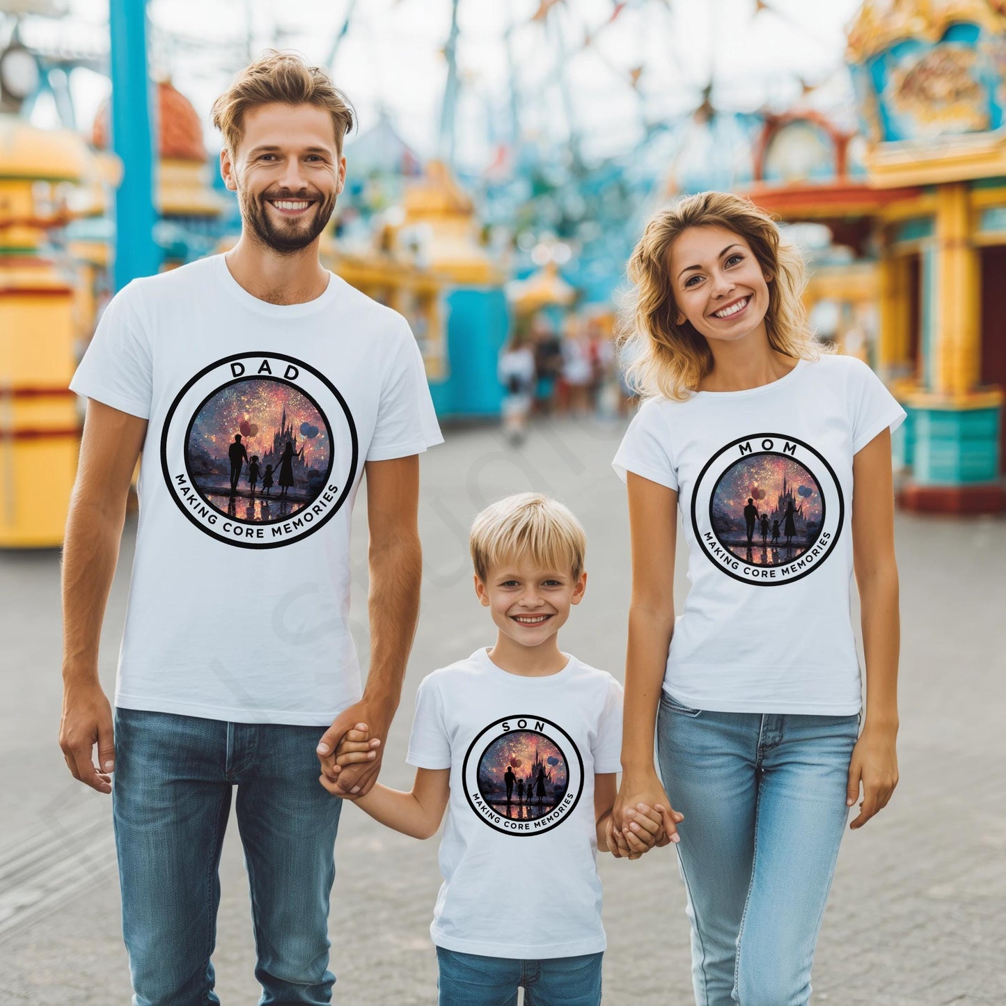 Matching Family Vacation Shirts, Core Memories Tee for Dad Mom Kids, Custom Park Trip Outfits for Family Photos AA50