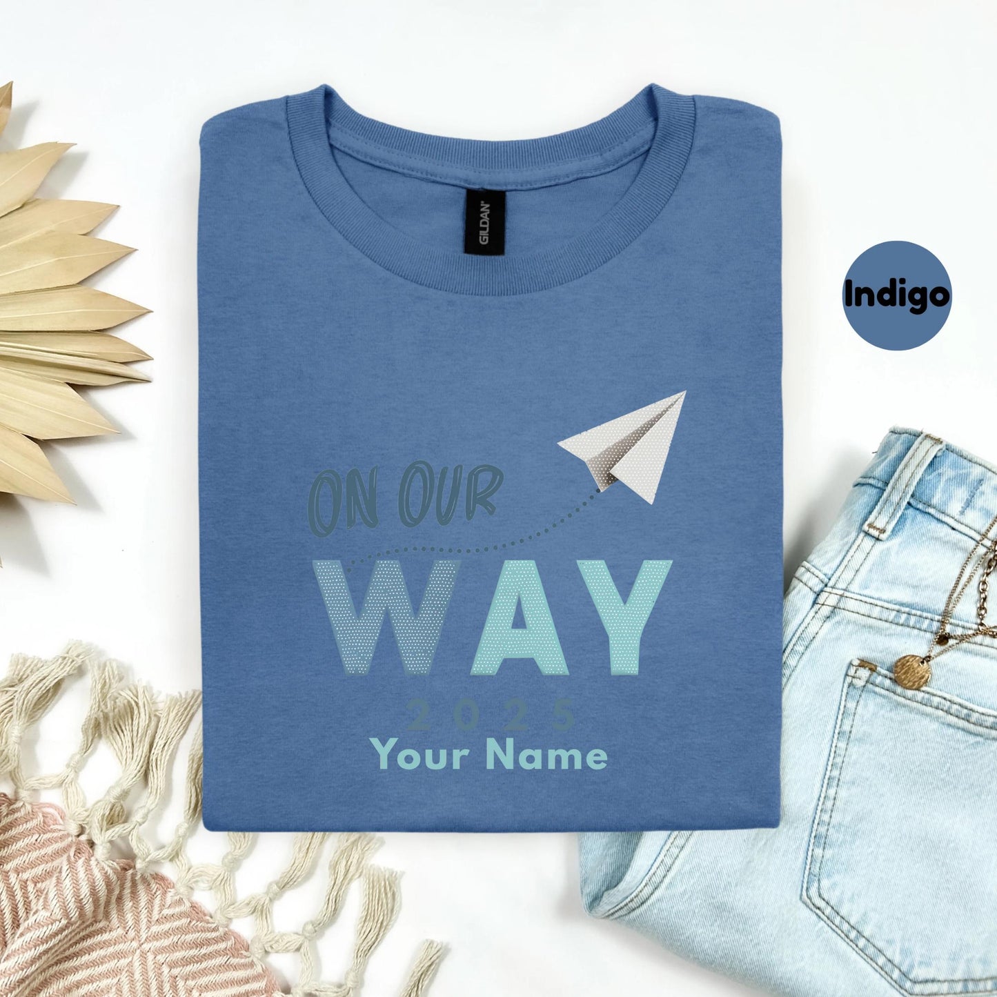 Family Travel Custom Shirt 2025 - On Our Way Matching T-Shirts - Vacation Keepsake Tee With Name Personalization AA57
