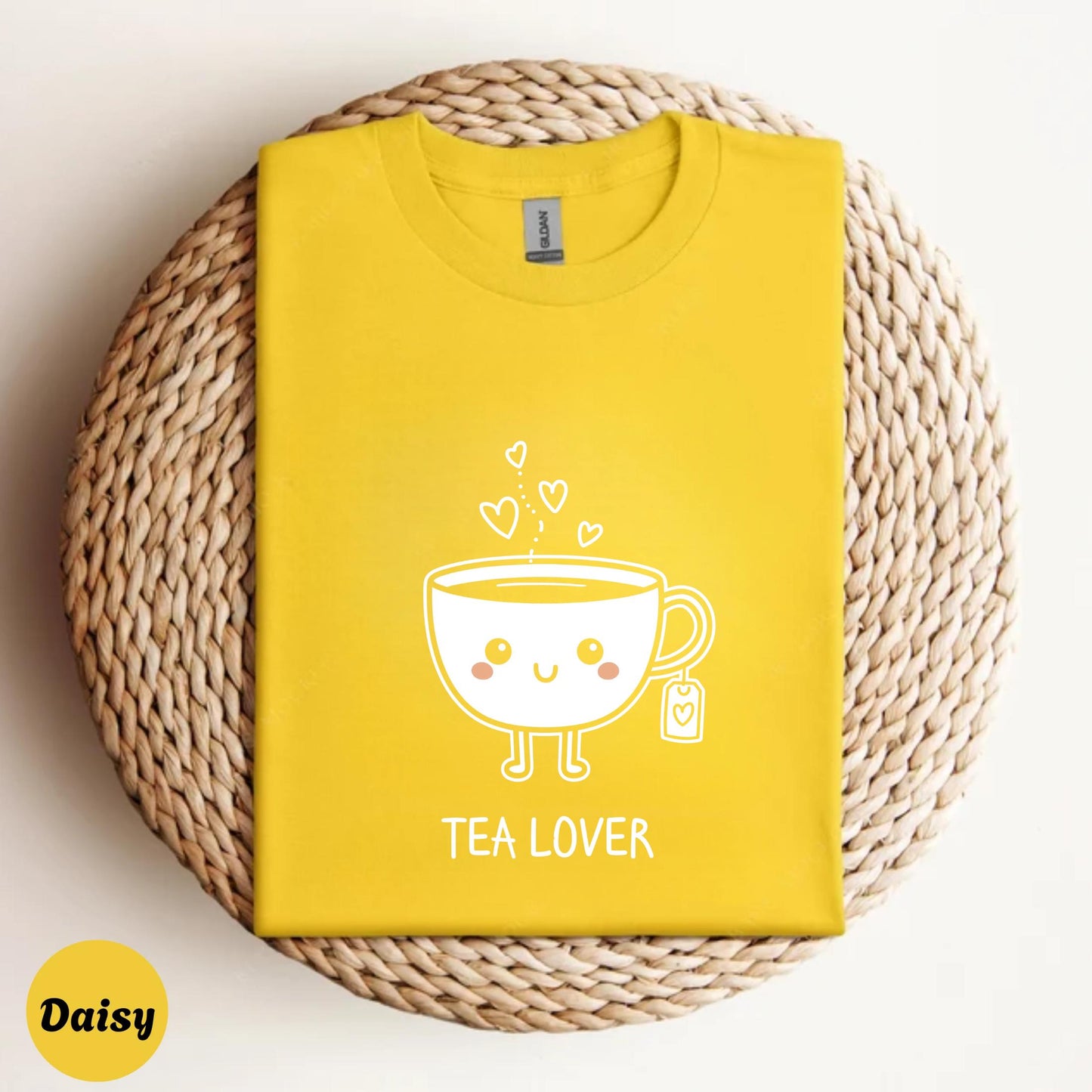 Tea Lover Kawaii Shirt β Cute Cartoon Mug Graphic Tee for Women, Cozy Pastel Outfit, Tea Gift for Homebody Girls AA78