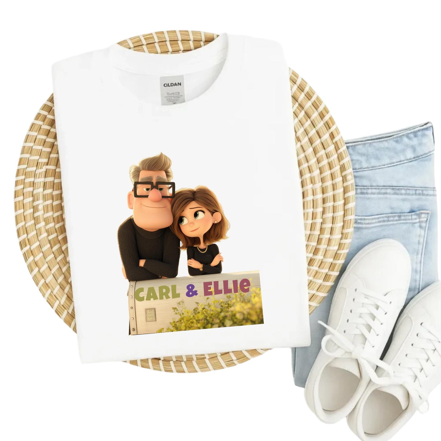 Romantic Couple Matching T-Shirts β Cute Cartoon Love Outfit for Him and Her β Anniversary or Everyday Couple Gift Idea AA104