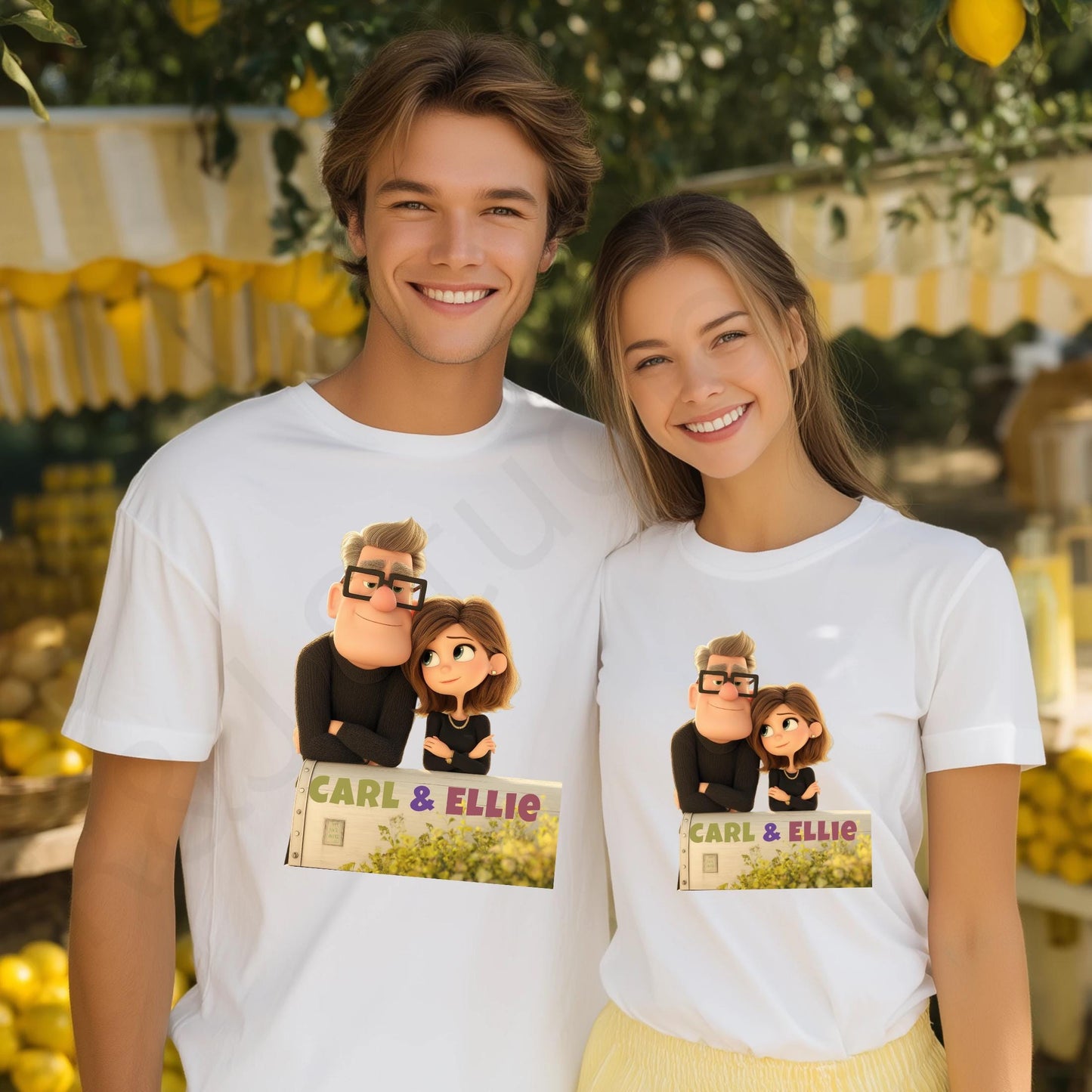 Romantic Couple Matching T-Shirts β Cute Cartoon Love Outfit for Him and Her β Anniversary or Everyday Couple Gift Idea AA104