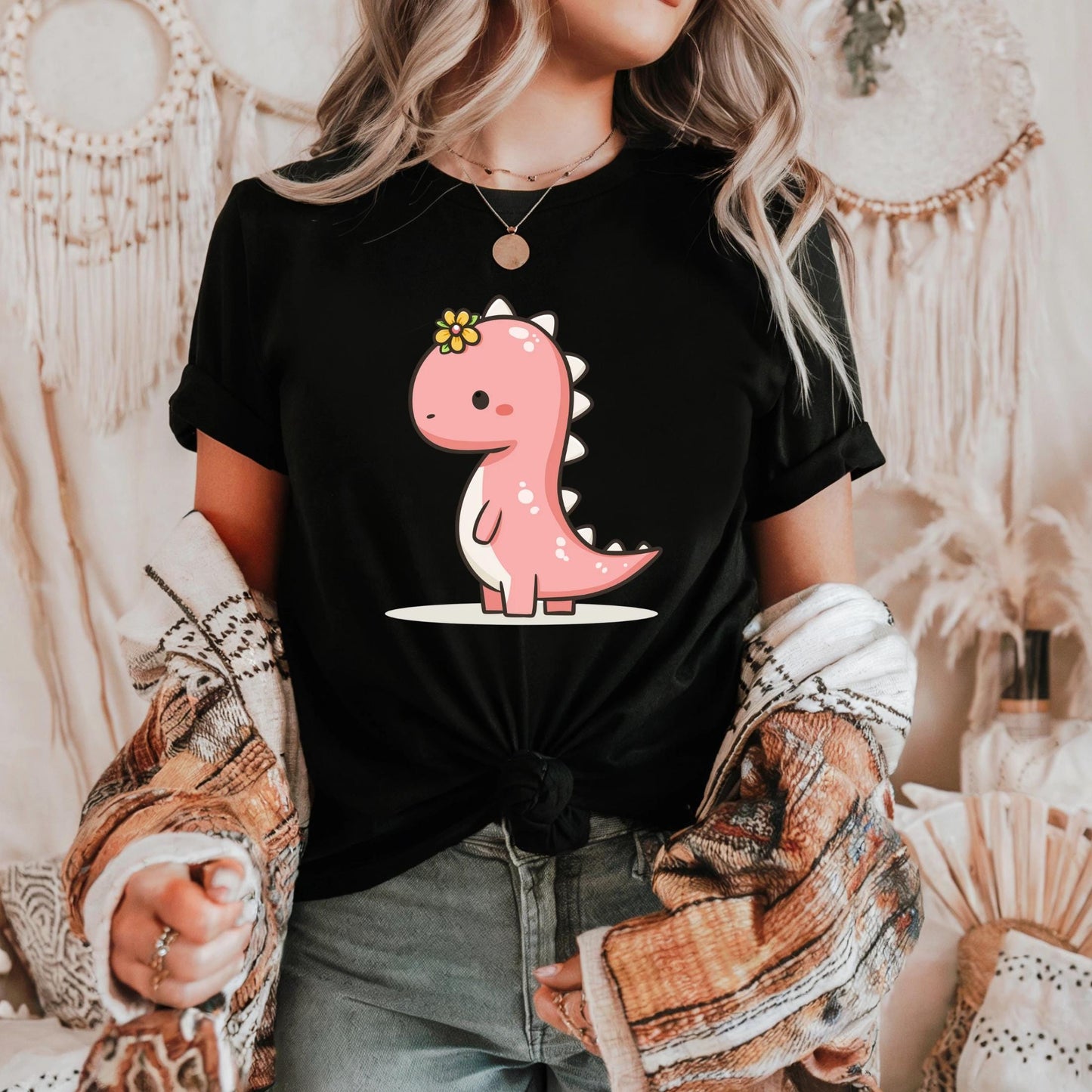 Minimalist Couple Dinosaur Shirt Matching Cute Dinos TShirt Set for Boyfriend and Girlfriend Sweet Relationship Gift Tee AA114