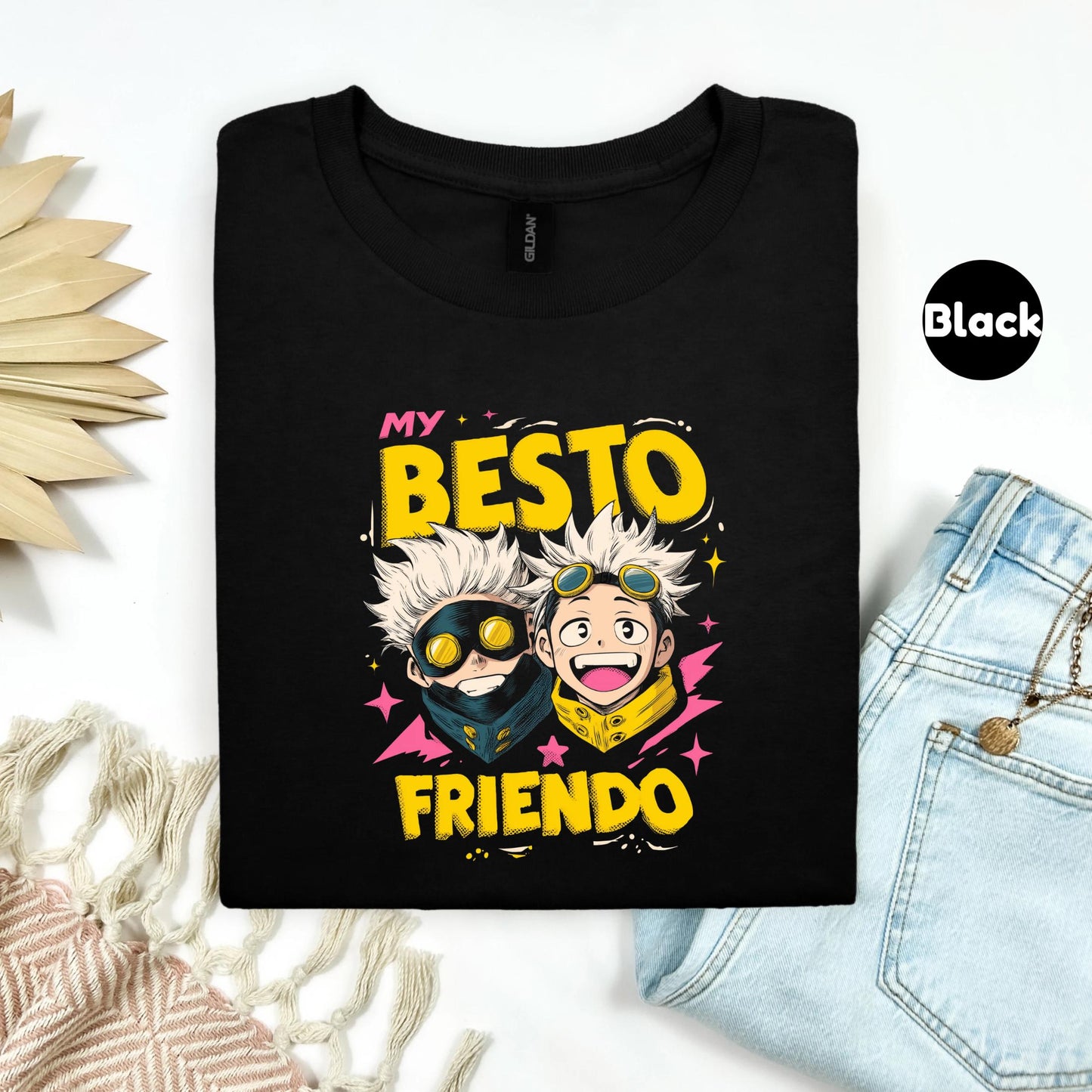My Besto Friendo Shirt – Fun Anime Friendship Graphic Tee – Cute Best Friend Matching Shirt for Anime Fans AA122
