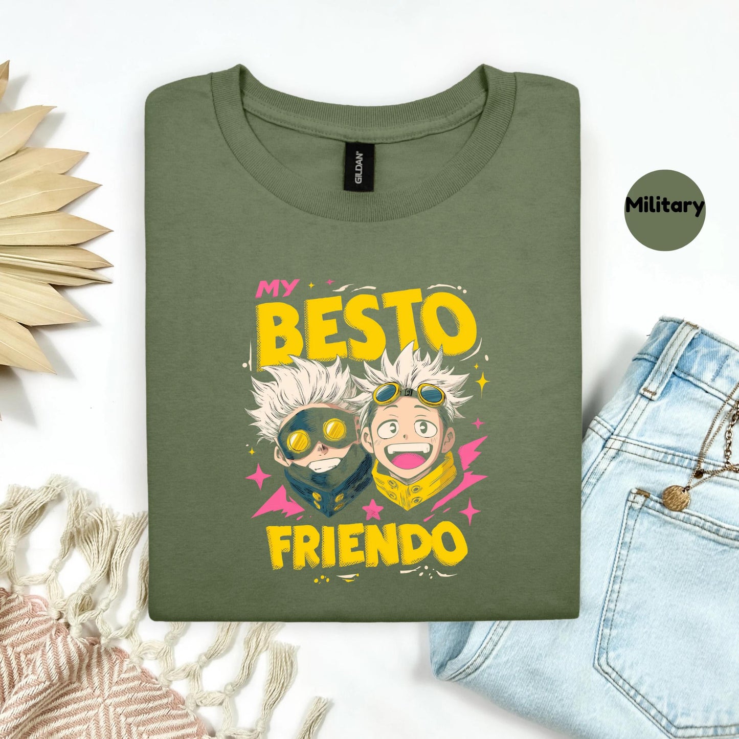 My Besto Friendo Shirt – Fun Anime Friendship Graphic Tee – Cute Best Friend Matching Shirt for Anime Fans AA122