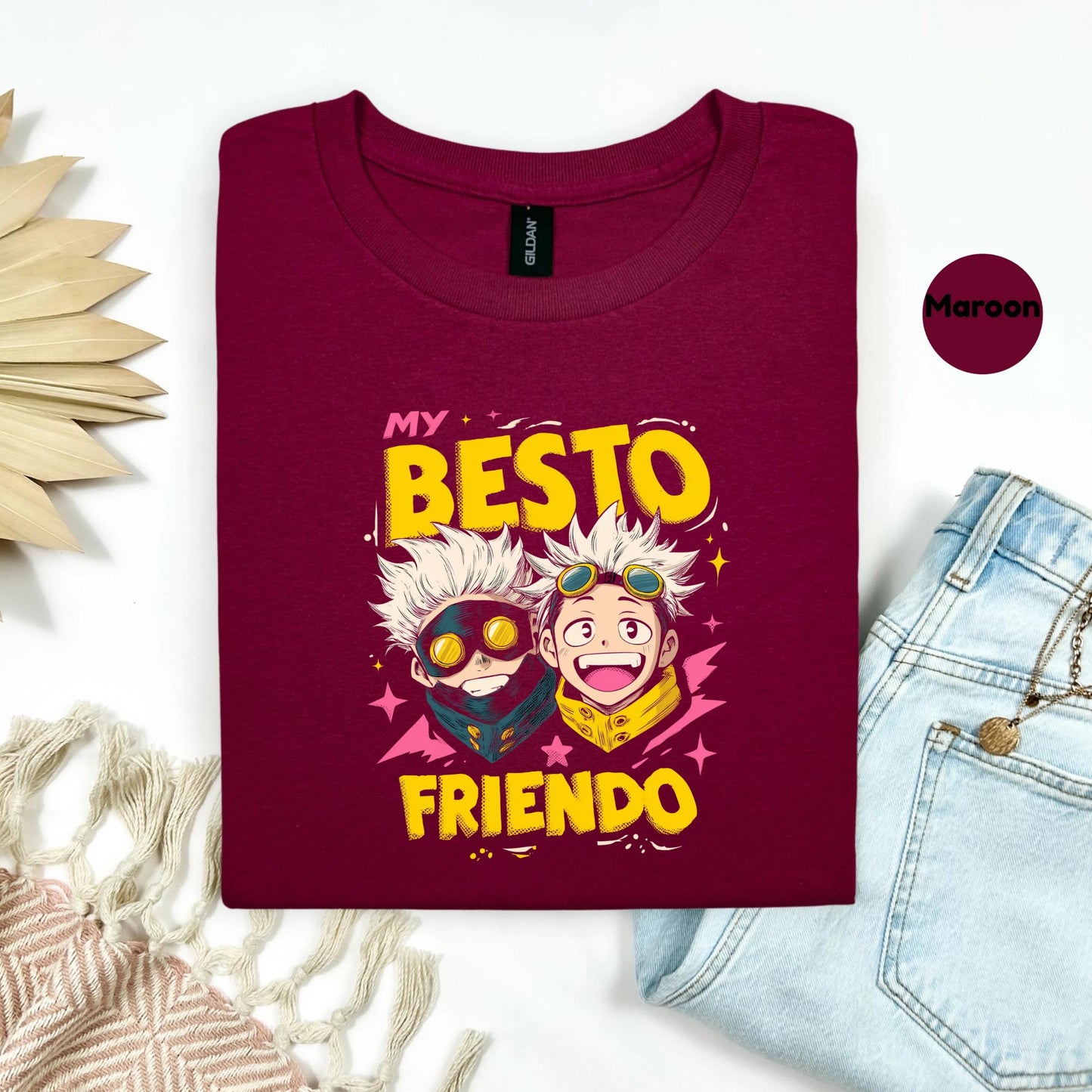 My Besto Friendo Shirt – Fun Anime Friendship Graphic Tee – Cute Best Friend Matching Shirt for Anime Fans AA122