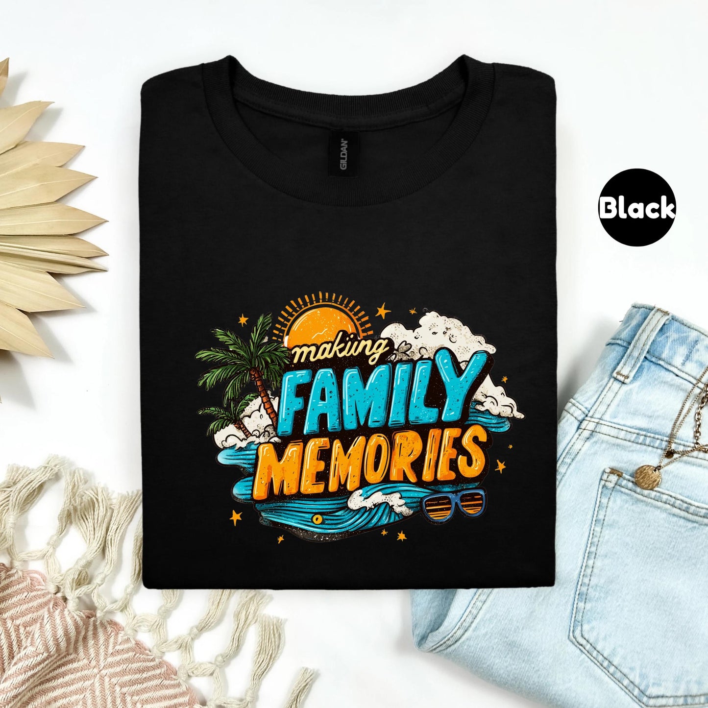 Family Vacation Dad Shirt, Making Family Memories Tee, Summer Beach Men’s Shirt, Matching Group Trip T-Shirt, Ocean Adventure Shirt 2506B003