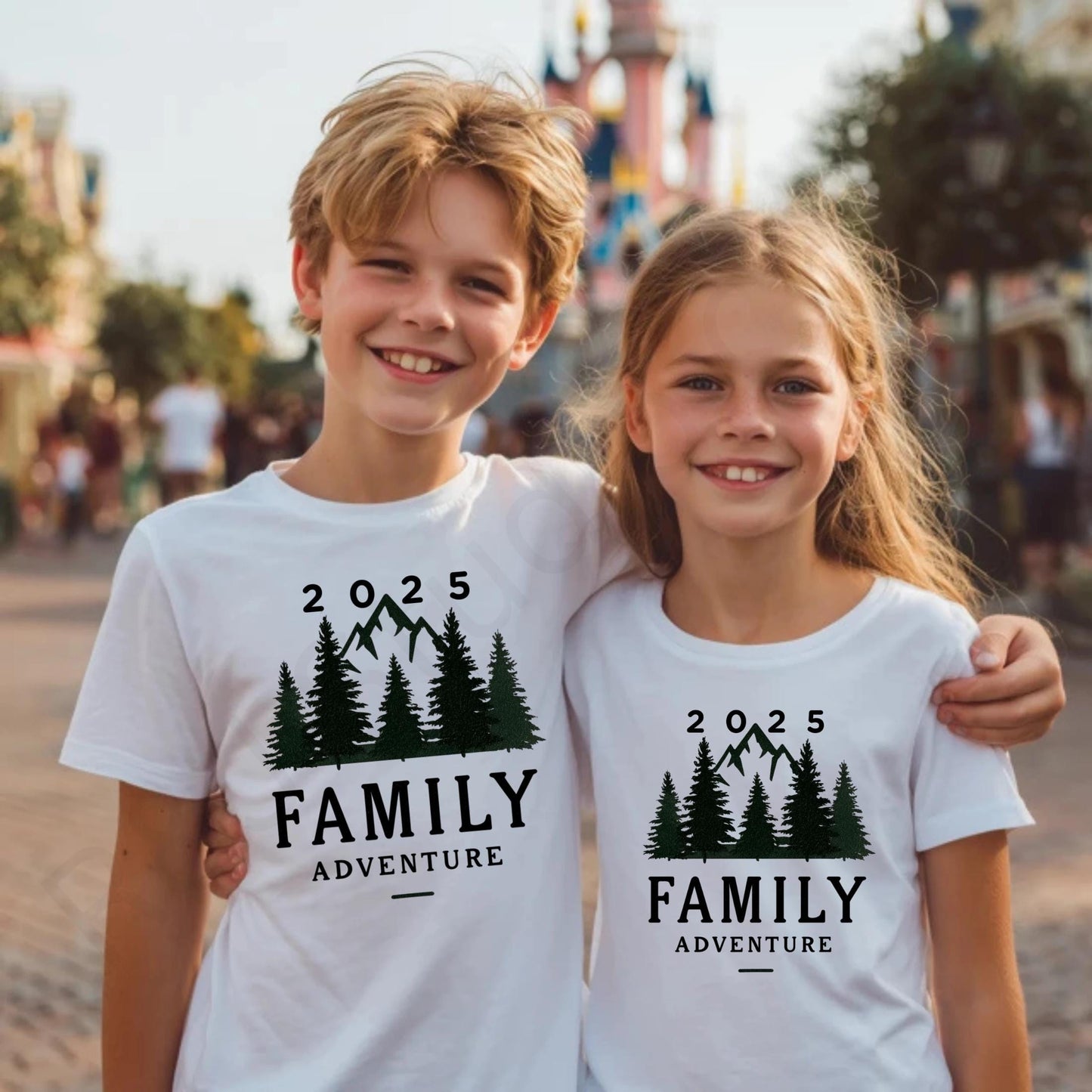 Matching Mountain Family Shirt 2025, Forest Adventure Tee for Hiking Trip, Outdoorsy Family Reunion Vacation Outfit AA55