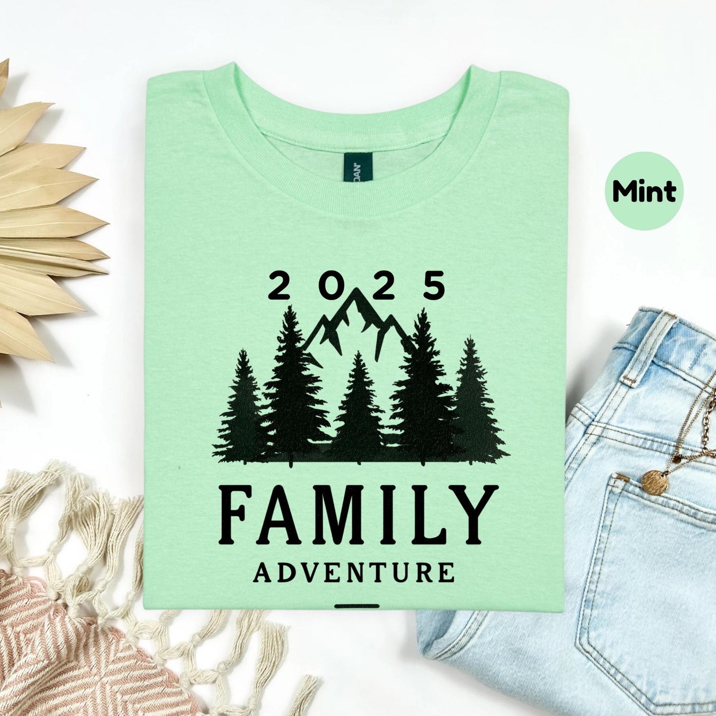 Matching Mountain Family Shirt 2025, Forest Adventure Tee for Hiking Trip, Outdoorsy Family Reunion Vacation Outfit AA55
