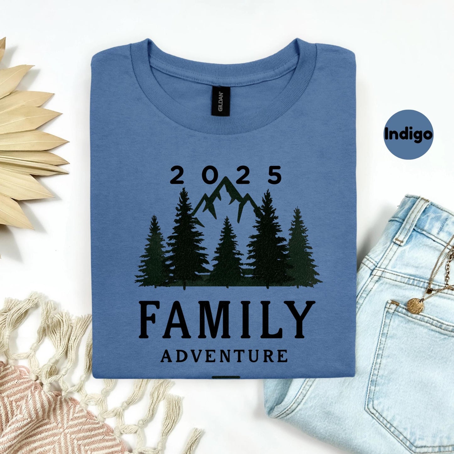 Matching Mountain Family Shirt 2025, Forest Adventure Tee for Hiking Trip, Outdoorsy Family Reunion Vacation Outfit AA55