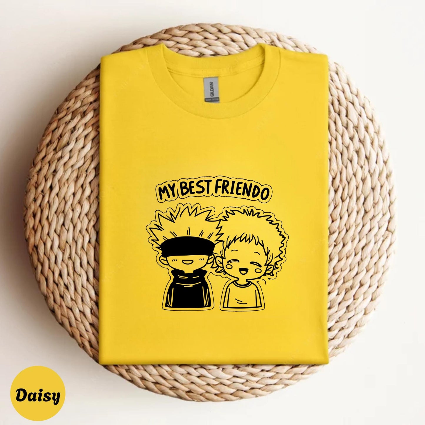Funny Anime Friendship Tee – My Best Friendo T-Shirt – Cartoon Bestie Gift – Matching Couple or Best Friend Graphic Shirt  AA131