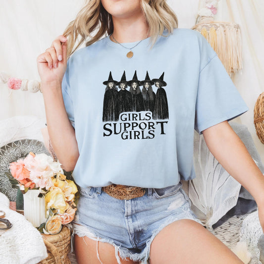 Girls Will Be Girls Witch Shirt – Dark Forest Witchcore Tee – Feminine Gothic Aesthetic Top – Spooky Vintage Halloween Shirt  AA128